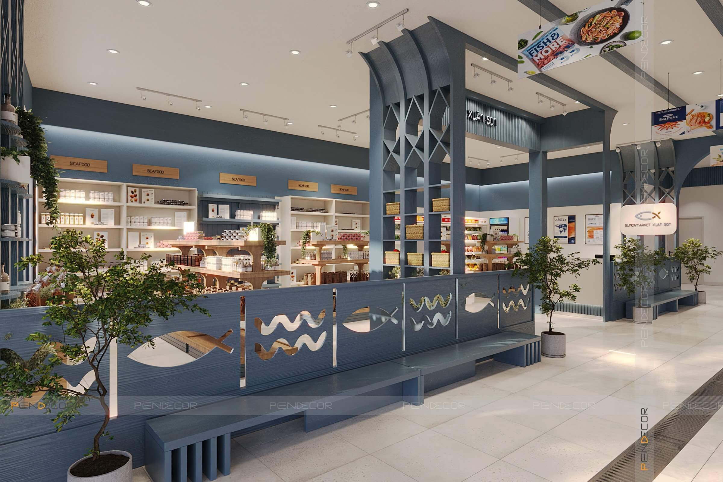 Thiết Kế Nhà Hàng Hải Sản Xuân Sơn (Trệt)