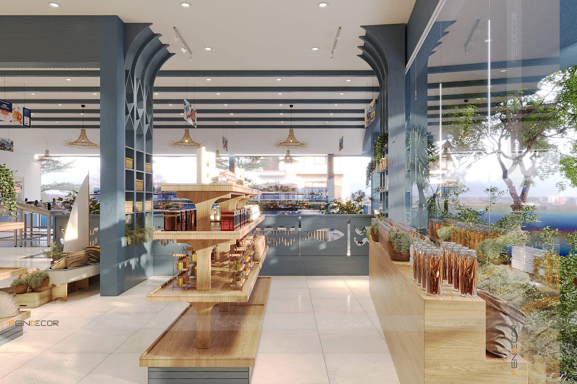 Thiết Kế Nhà Hàng Hải Sản Xuân Sơn (Trệt)