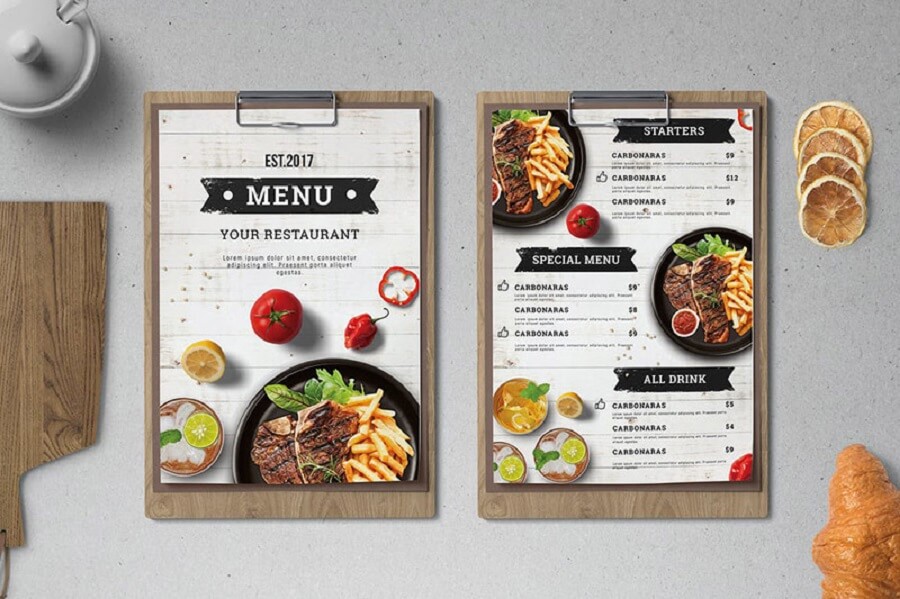 cách thiết kế menu quán ăn Pendecor