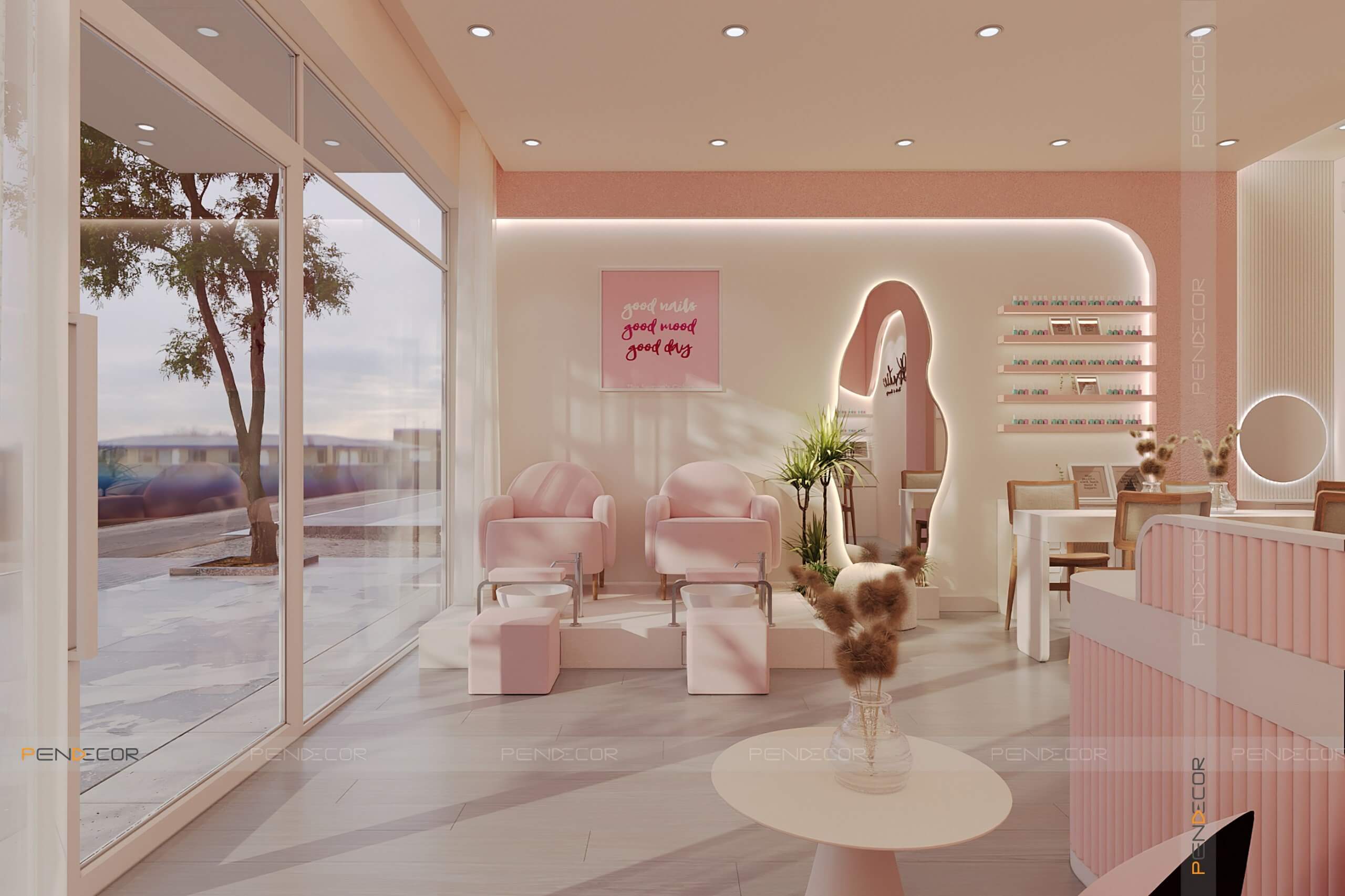 Thiết Kế Tiệm Nail Gội Đầu Dưỡng Sinh Kadie