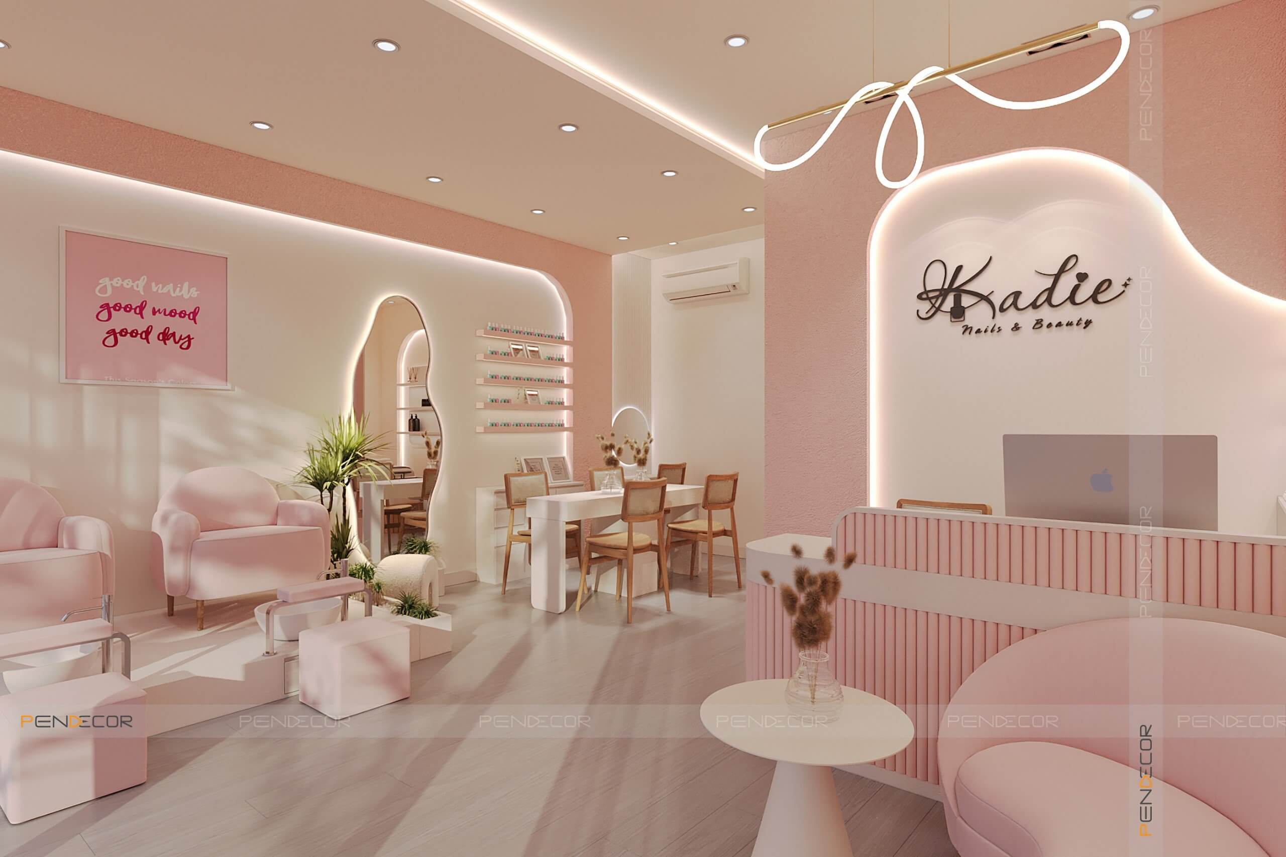 Thiết Kế Tiệm Nail Gội Đầu Dưỡng Sinh Kadie