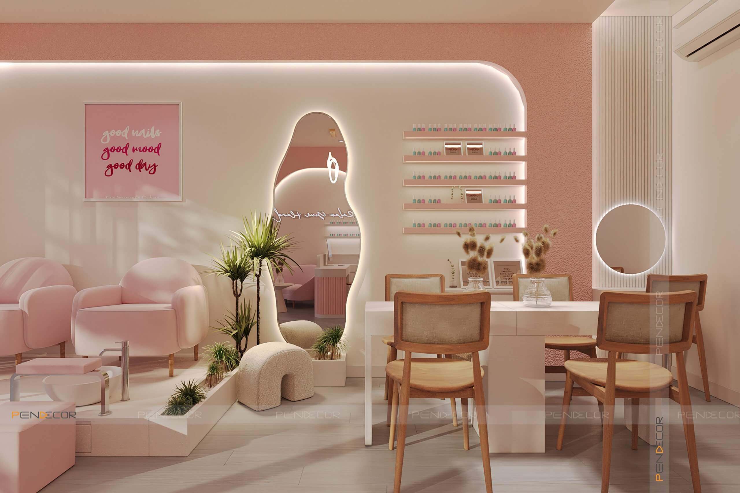 Thiết Kế Tiệm Nail Gội Đầu Dưỡng Sinh Kadie