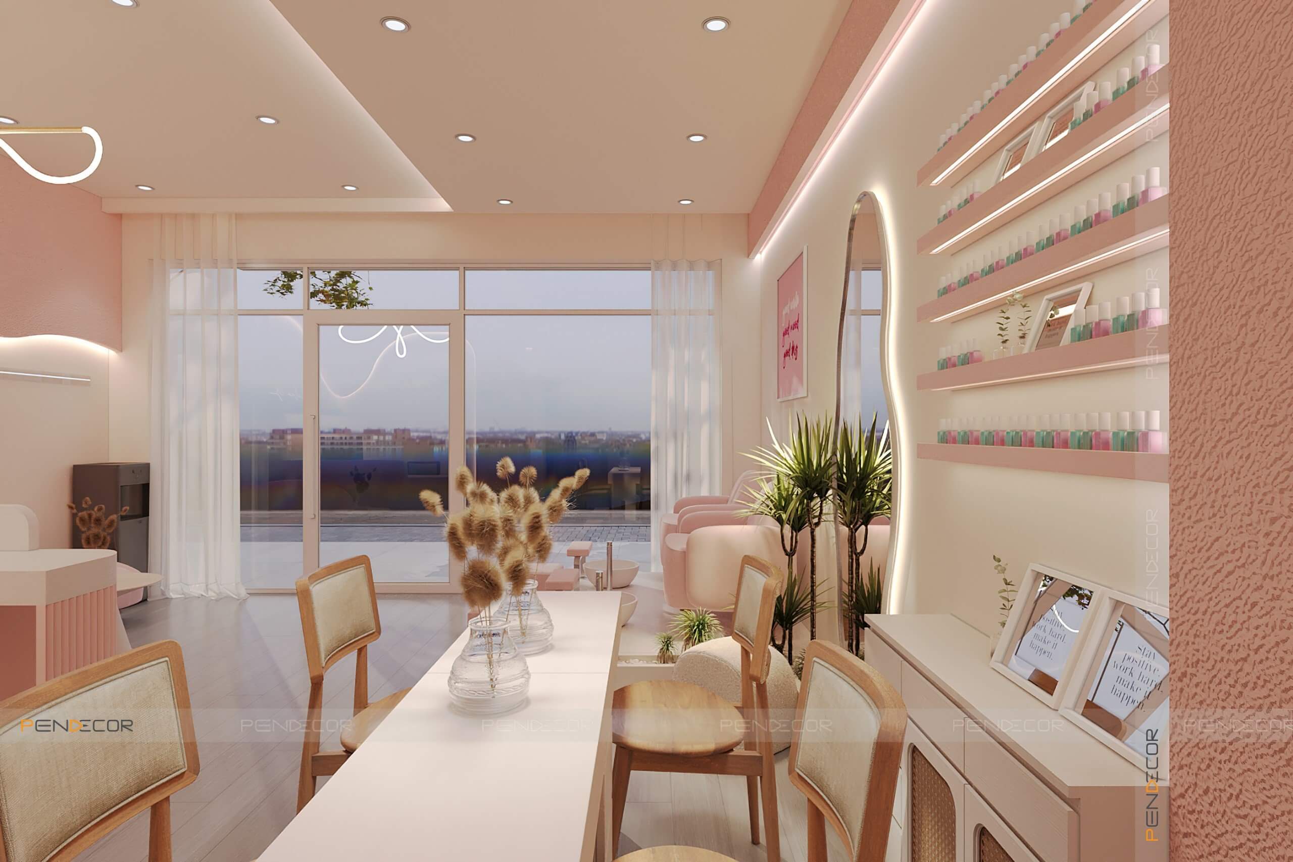 Thiết Kế Tiệm Nail Gội Đầu Dưỡng Sinh Kadie