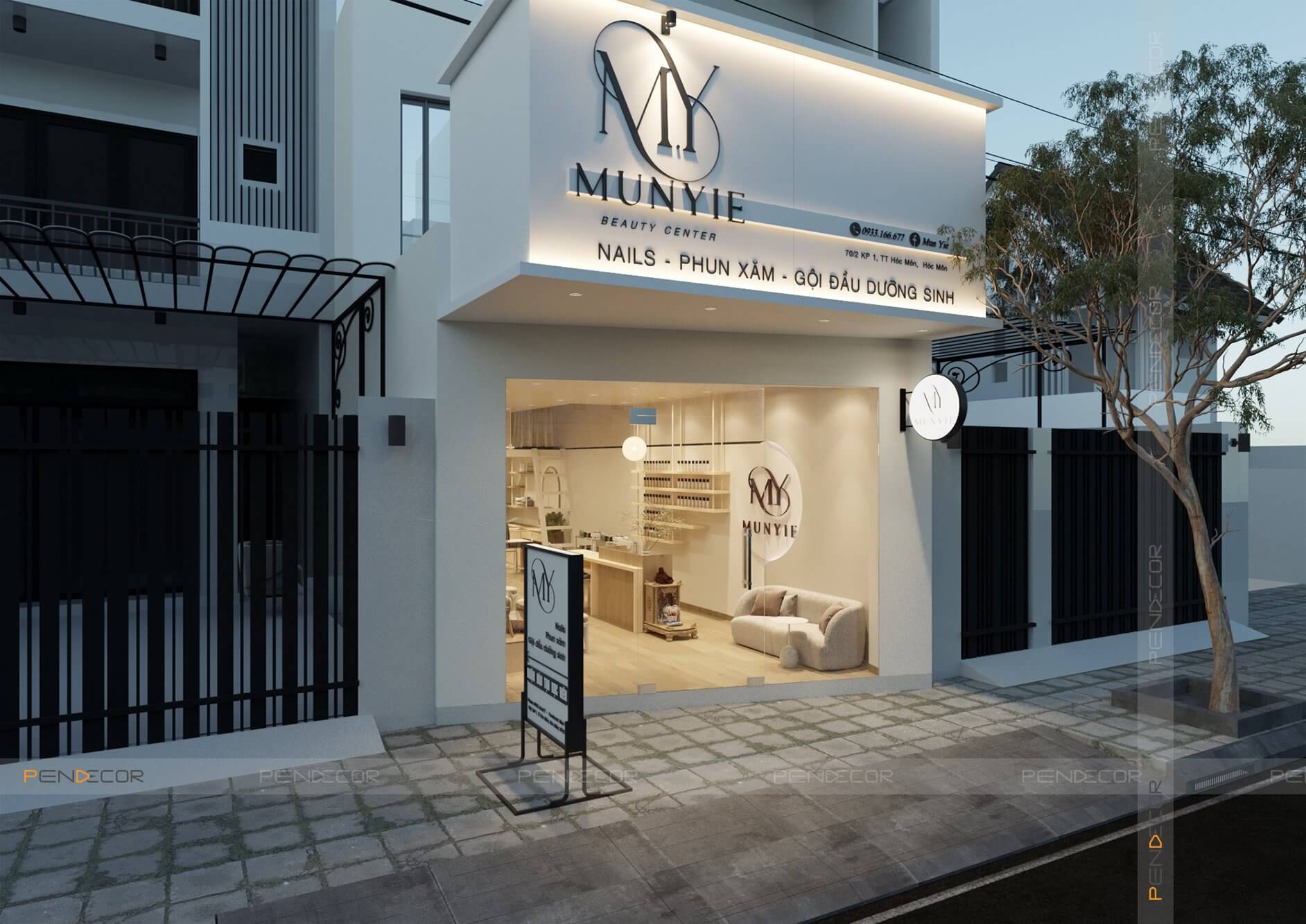 Thiết Kế Tiệm Nail Munyie