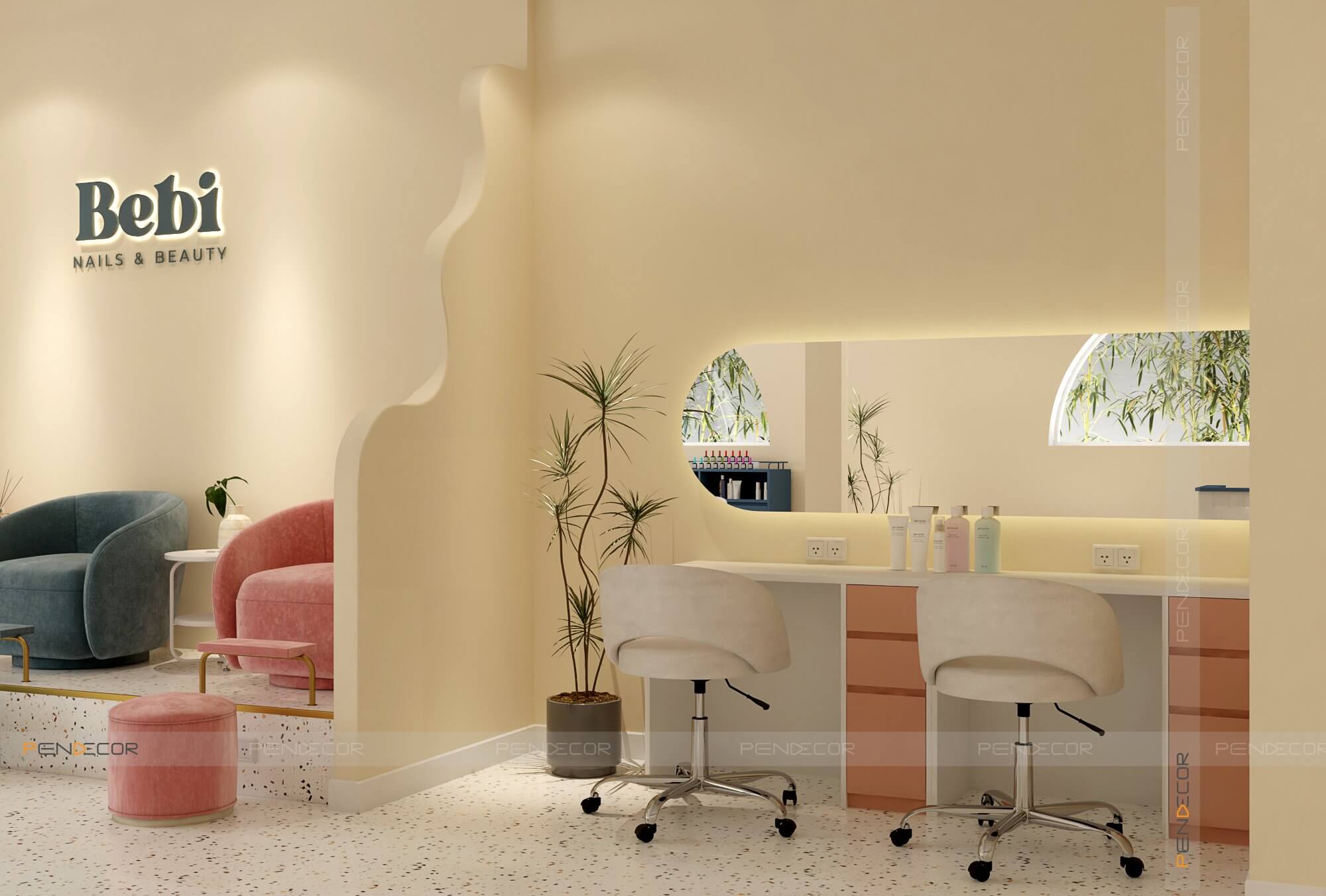 Thiết Kế Tiệm Nail Bebi