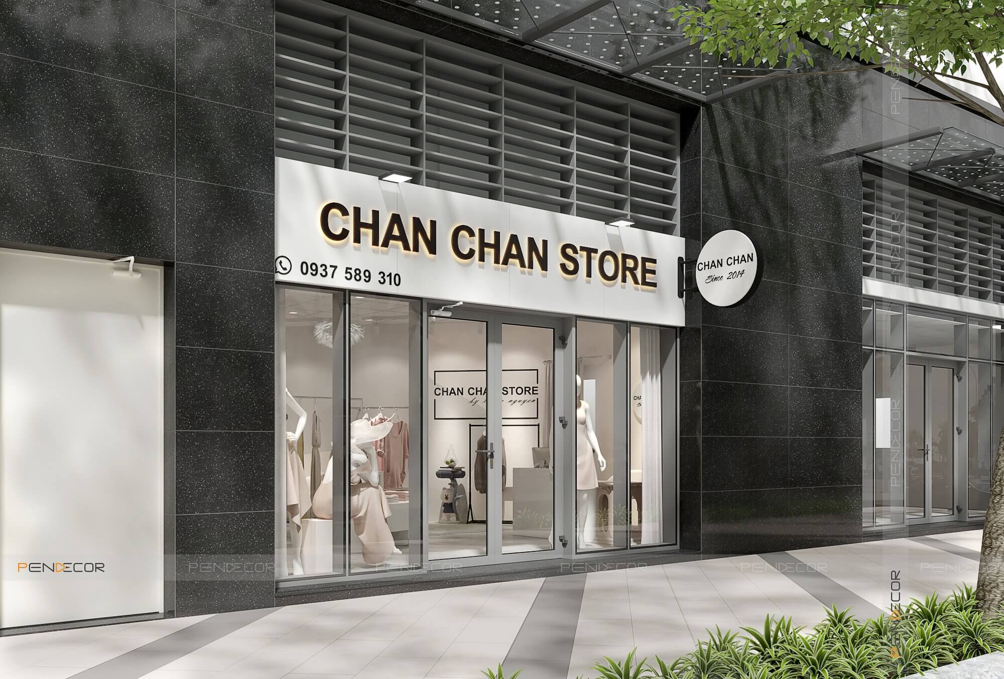 Thiết Kế Shop Thời Trang Nữ Chan Chan Store