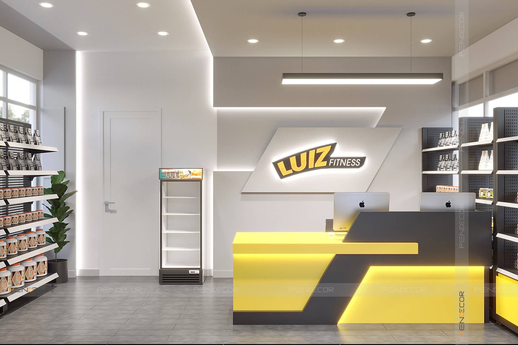 Thiết Kế Cửa Hàng Thực Phẩm Chức Năng Luiz Fitness