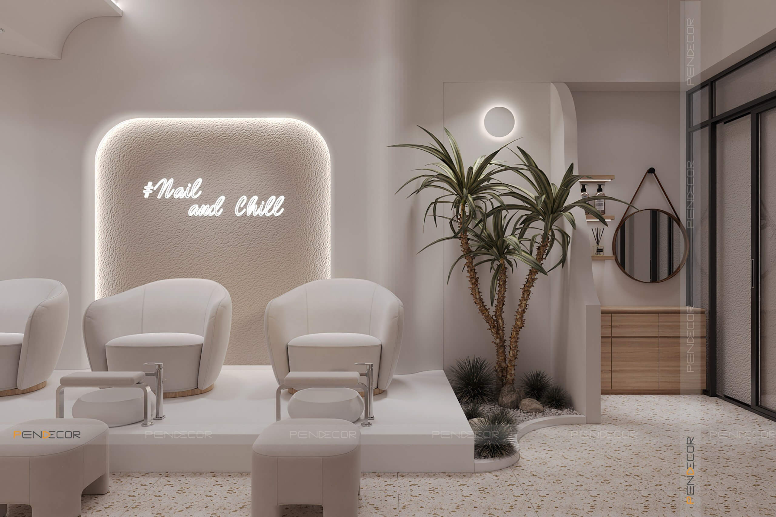 Thiết Kế Tiệm Nail World Nail School