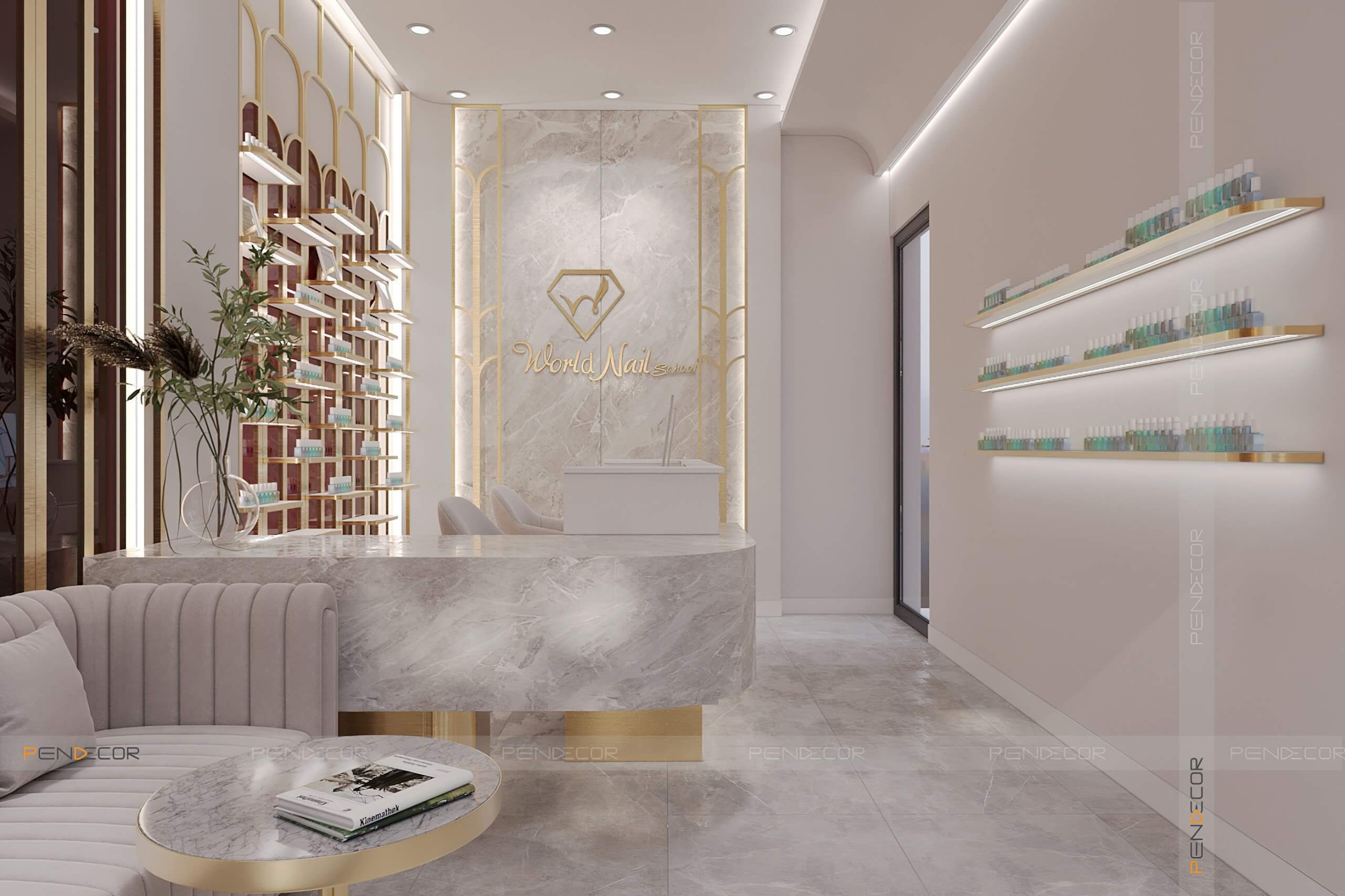 Thiết Kế Tiệm Nail World Nail School