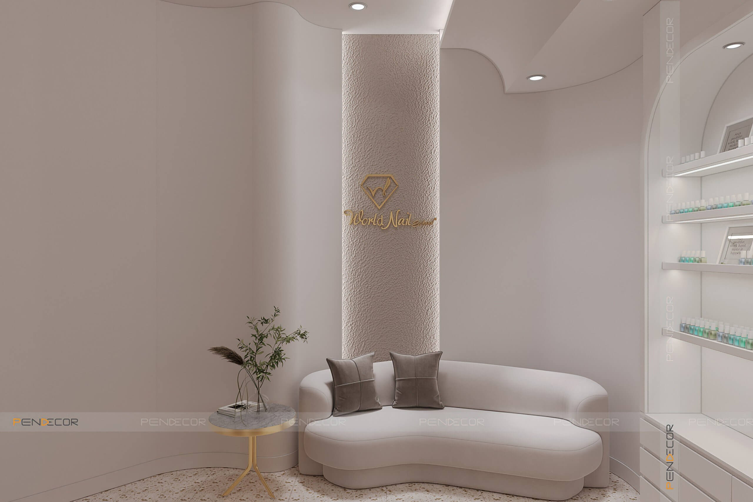 Thiết Kế Tiệm Nail World Nail School