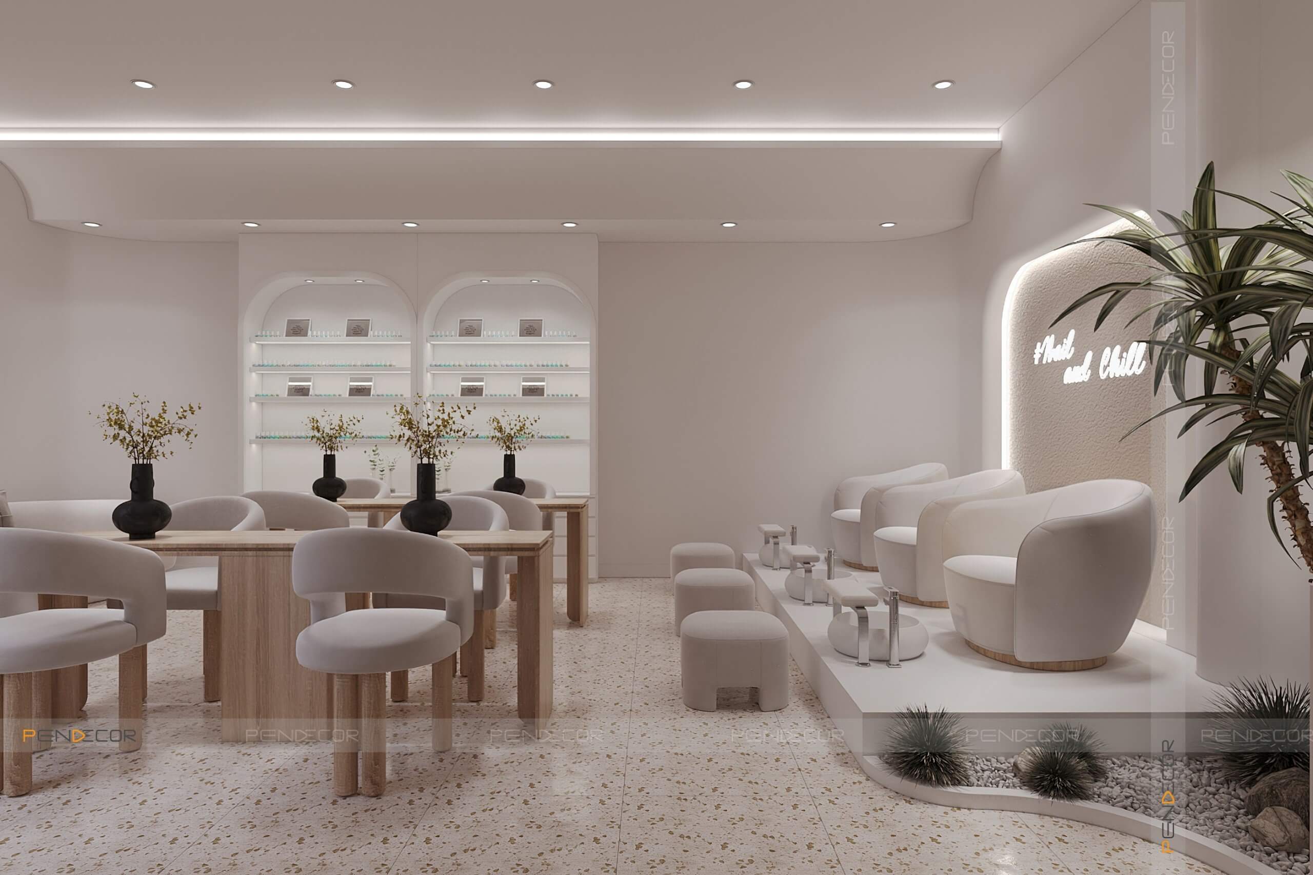 Thiết Kế Tiệm Nail World Nail School