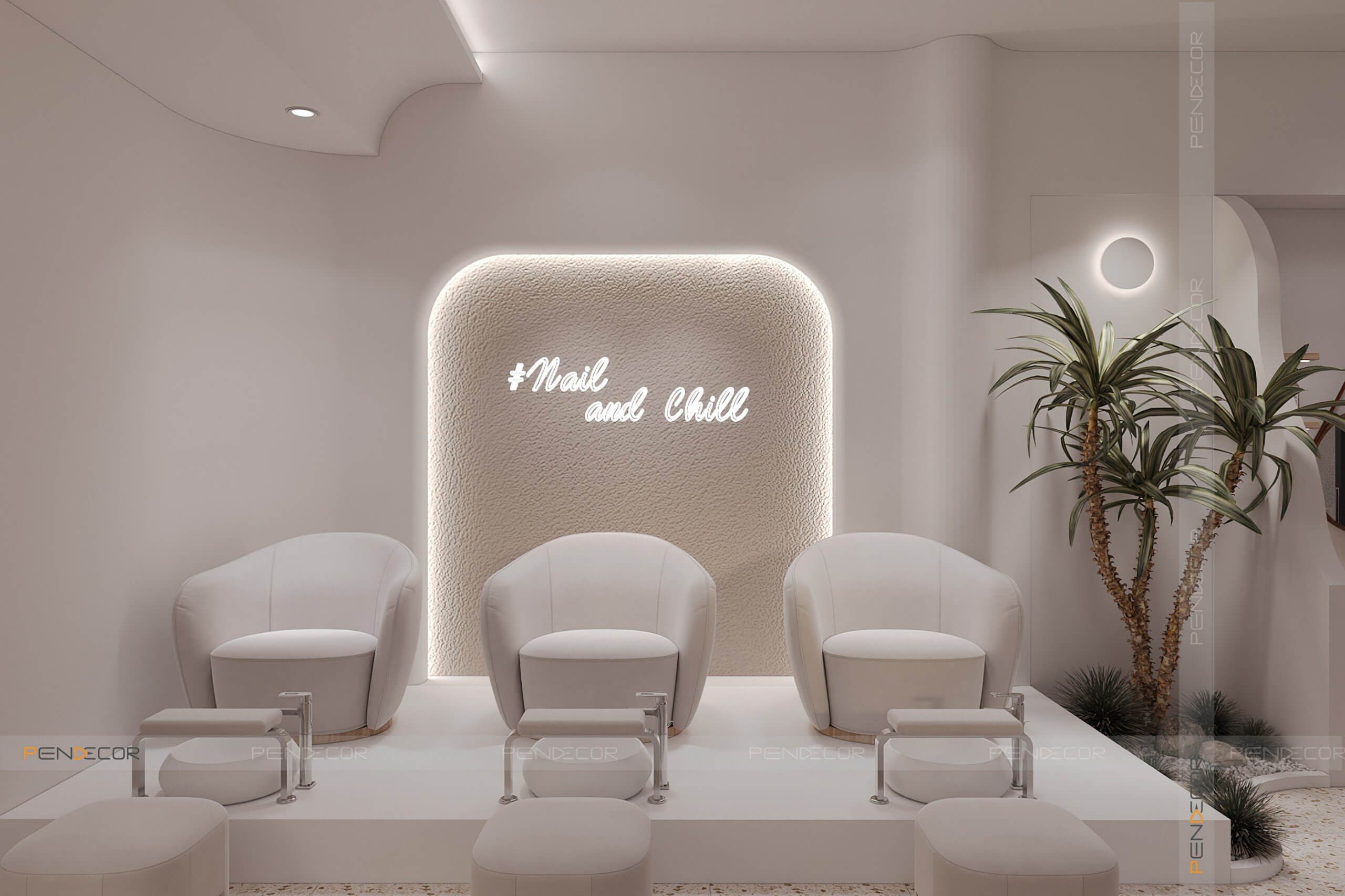 Thiết Kế Tiệm Nail World Nail School