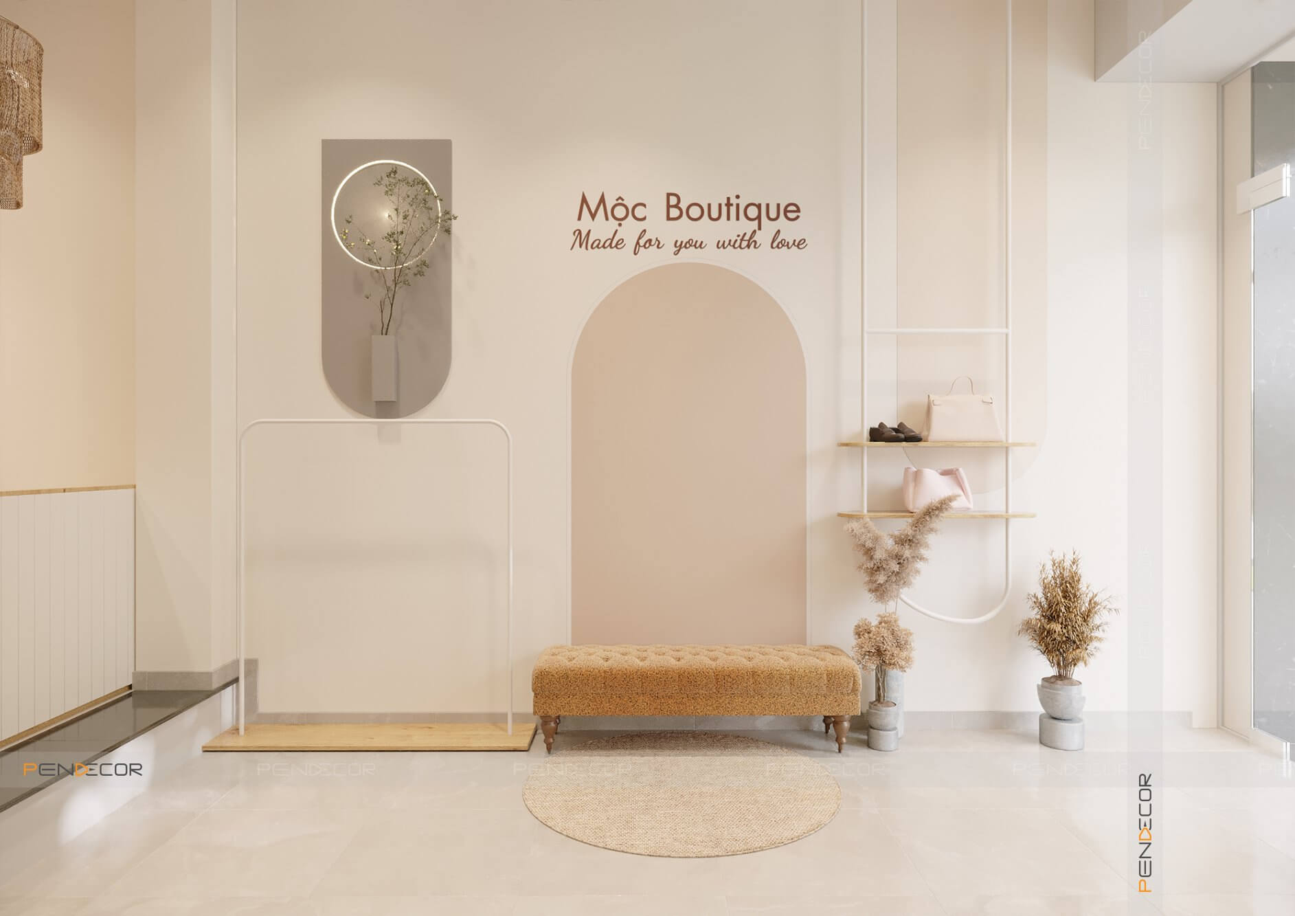 Thiết Kế Shop Thời Trang Nữ Mộc Boutique