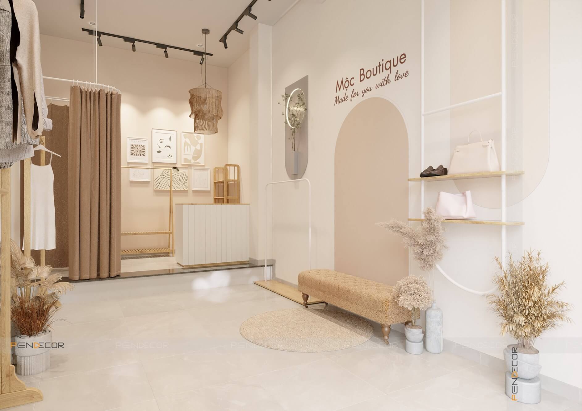 Thiết Kế Shop Thời Trang Nữ Mộc Boutique