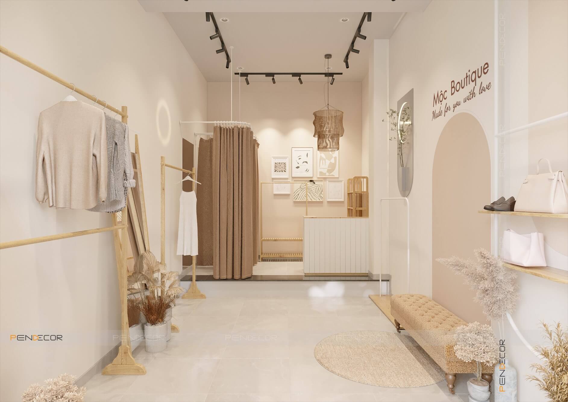 Thiết Kế Shop Thời Trang Nữ Mộc Boutique