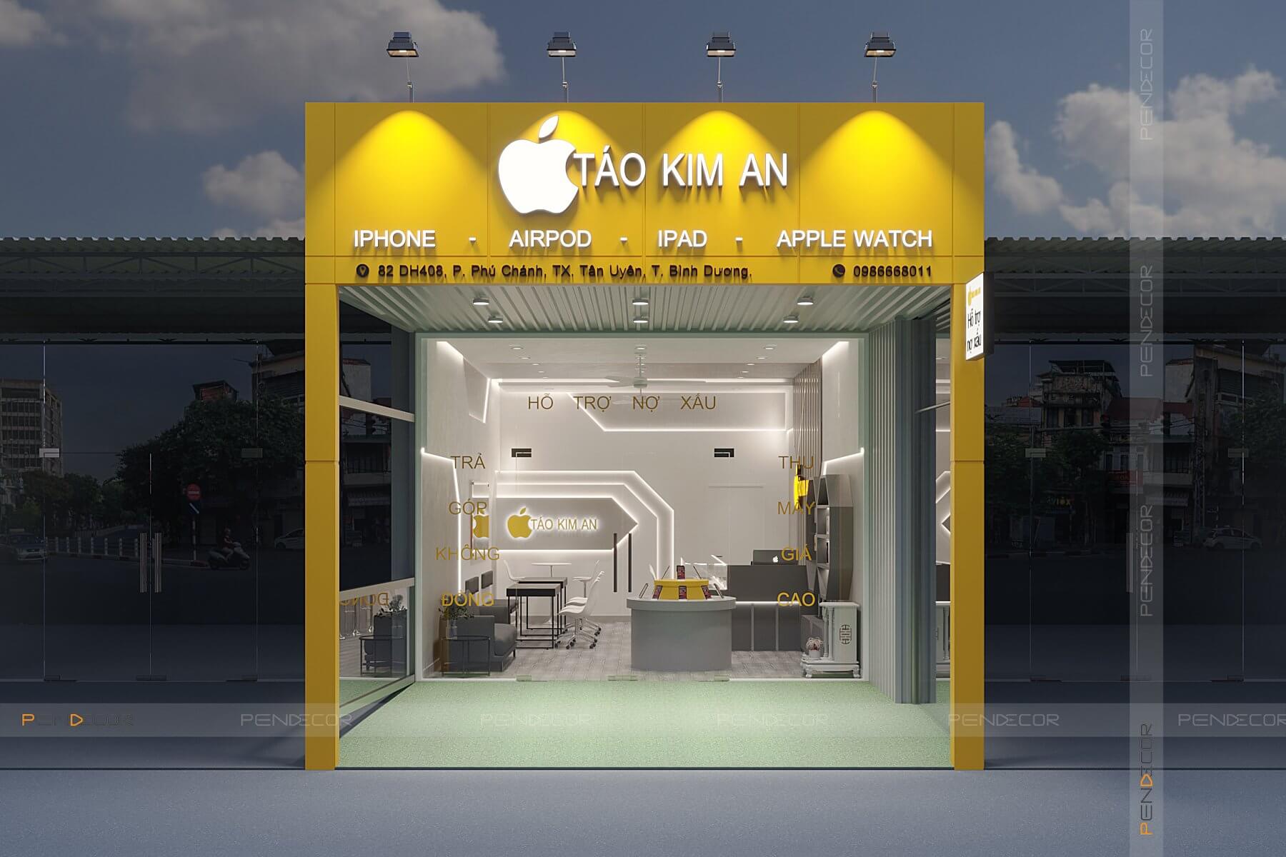 Thiết Kế Shop Điện Thoại Táo Kim An