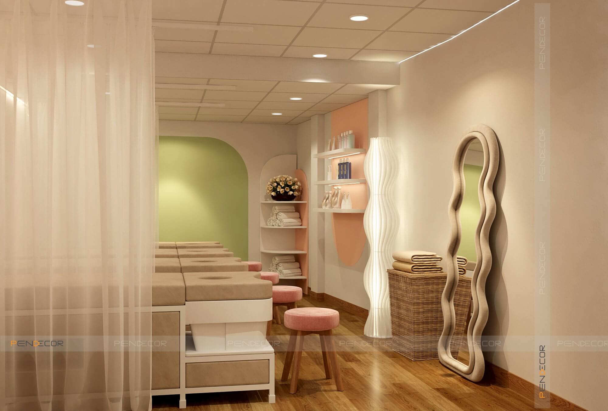 Thiết Kế Spa Gội Đầu Dưỡng Sinh MiMi Beauty Care