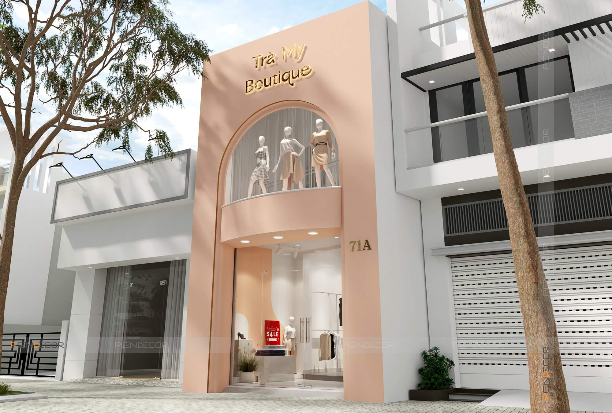 Thiết Kế Shop Thời Trang Nữ Trà My Boutique