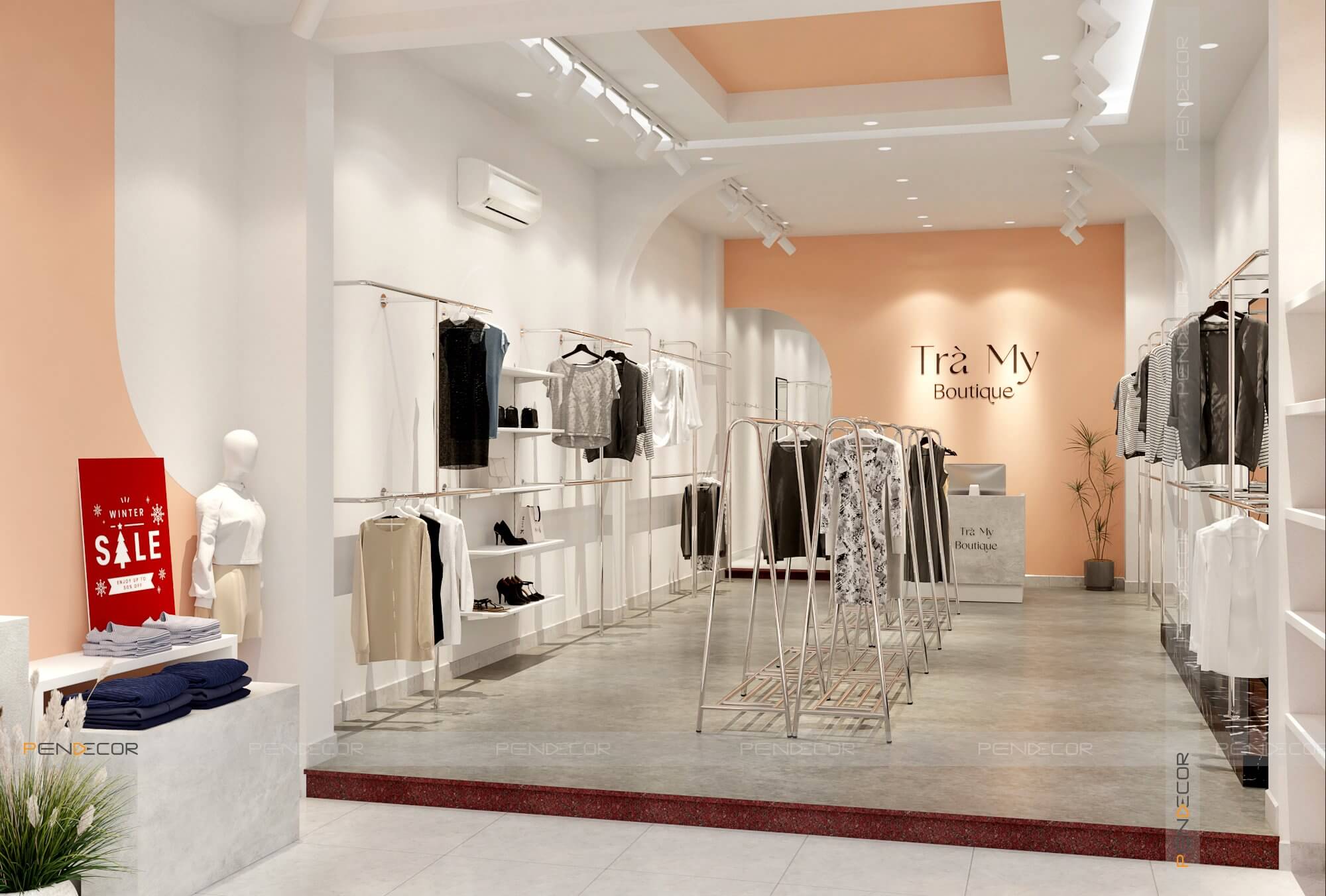 Thiết Kế Shop Thời Trang Nữ Trà My Boutique