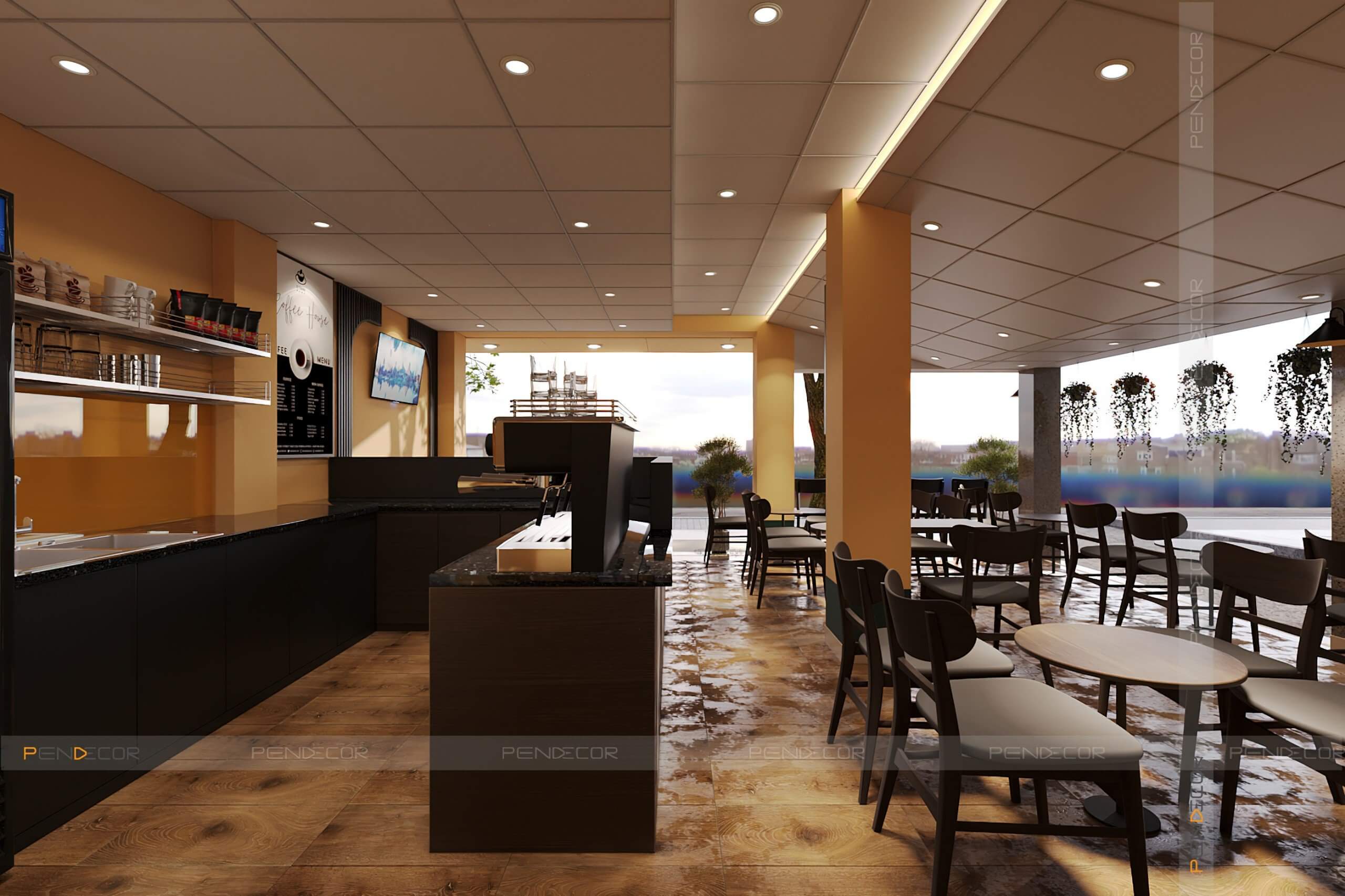 Thiết Kế Quán Cafe Hoàng Lan