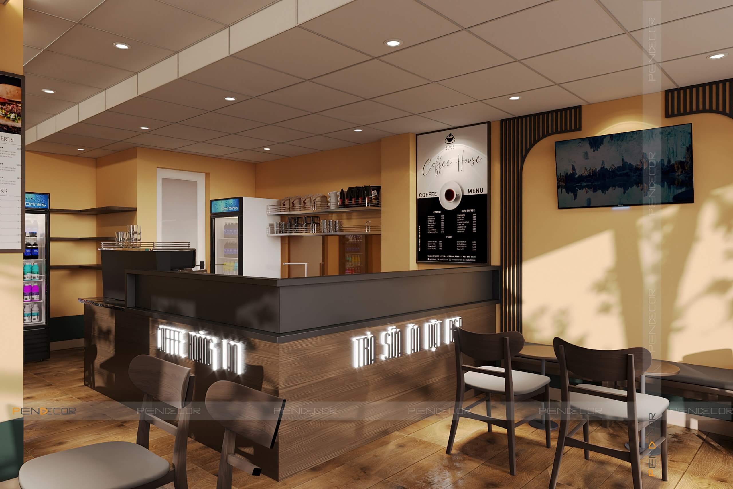 Thiết Kế Quán Cafe Hoàng Lan