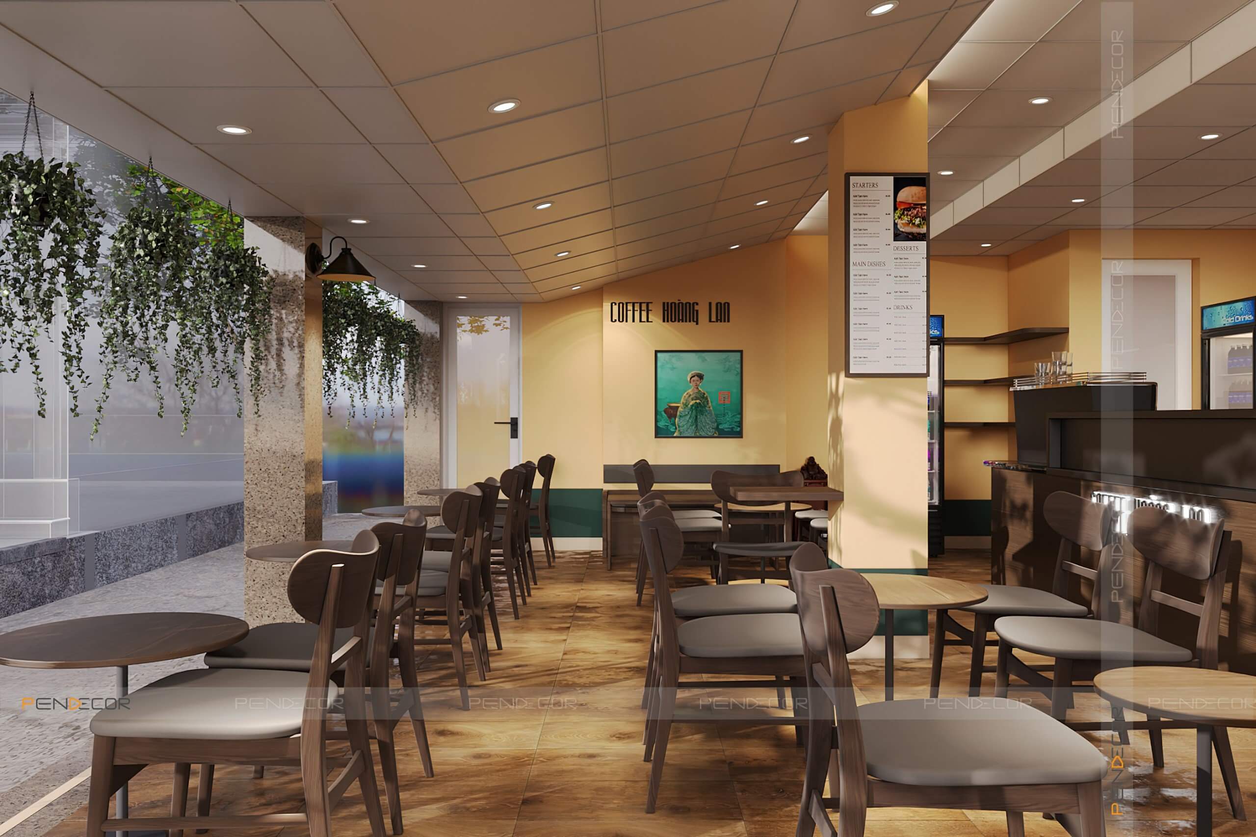 Thiết Kế Quán Cafe Hoàng Lan