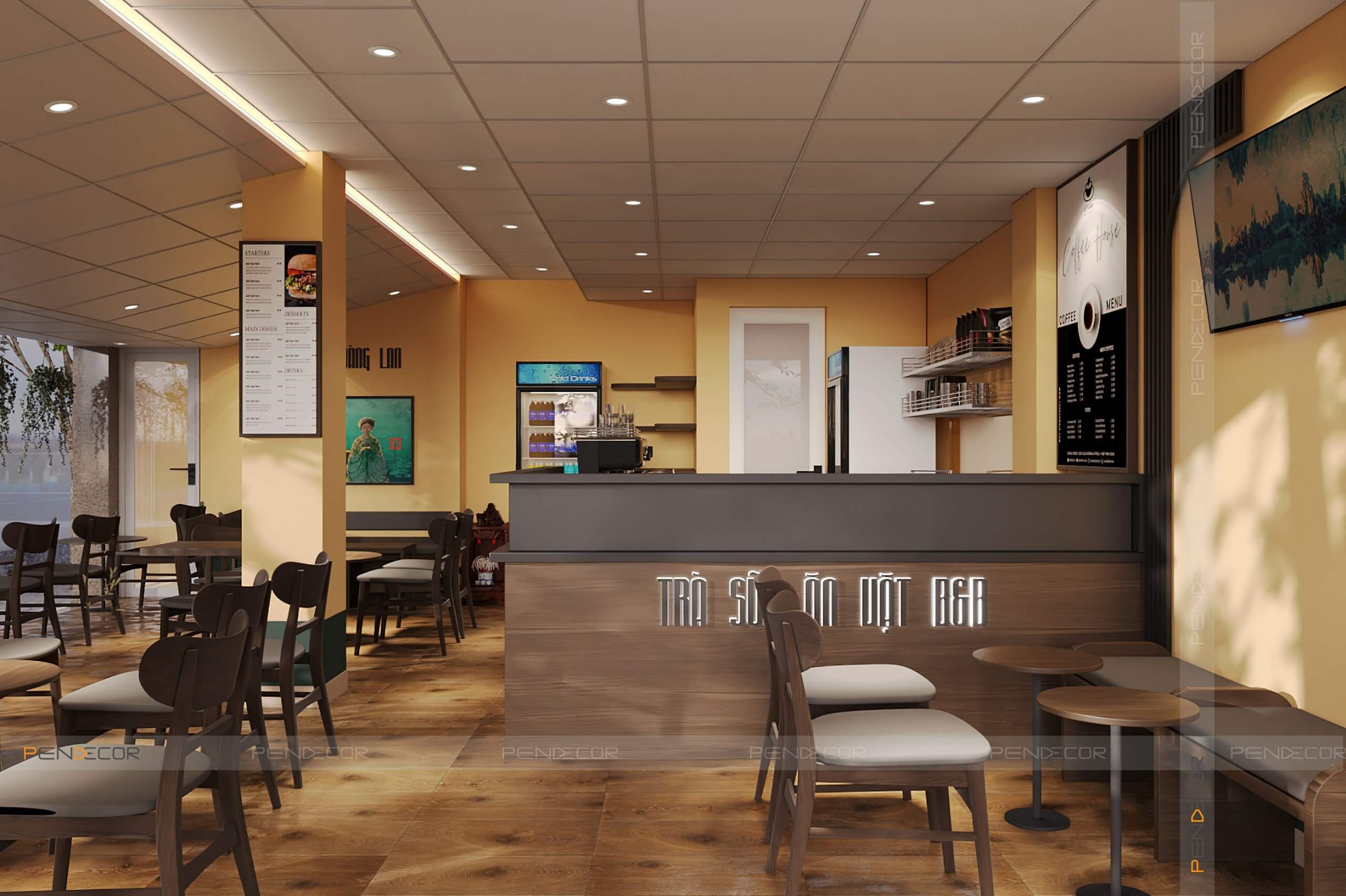 Thiết Kế Quán Cafe Hoàng Lan