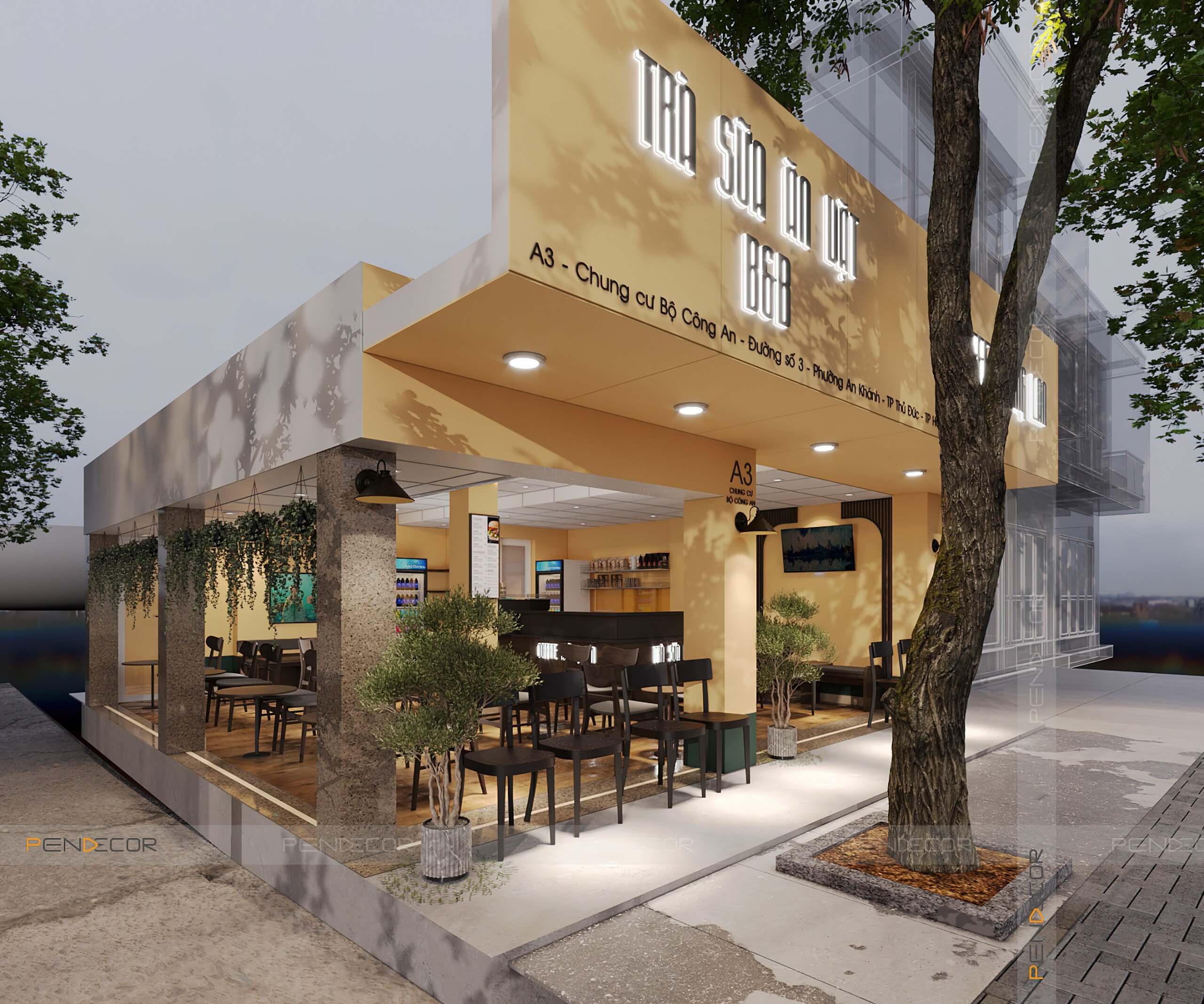Thiết Kế Quán Cafe Hoàng Lan