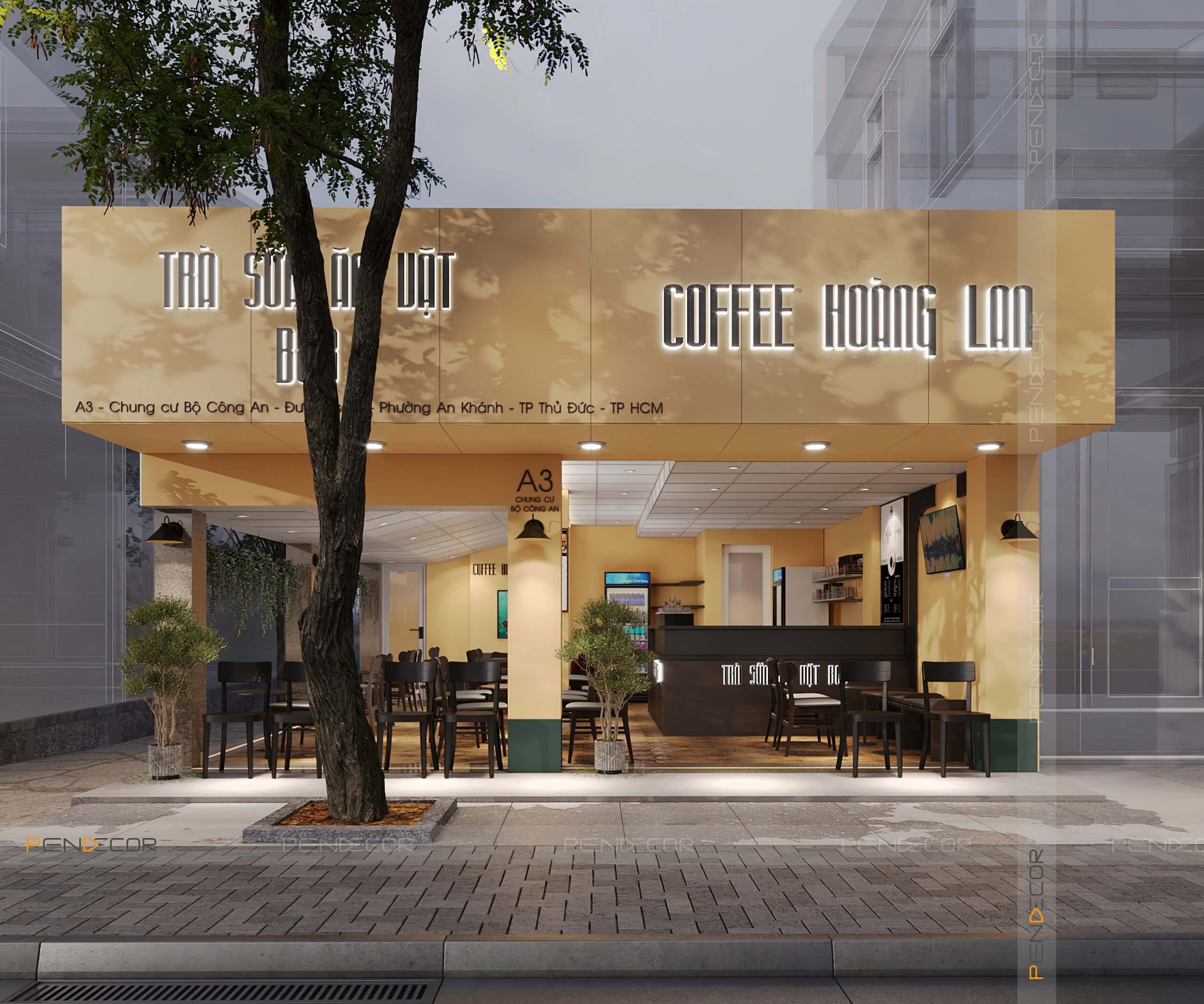 Thiết Kế Quán Cafe Hoàng Lan