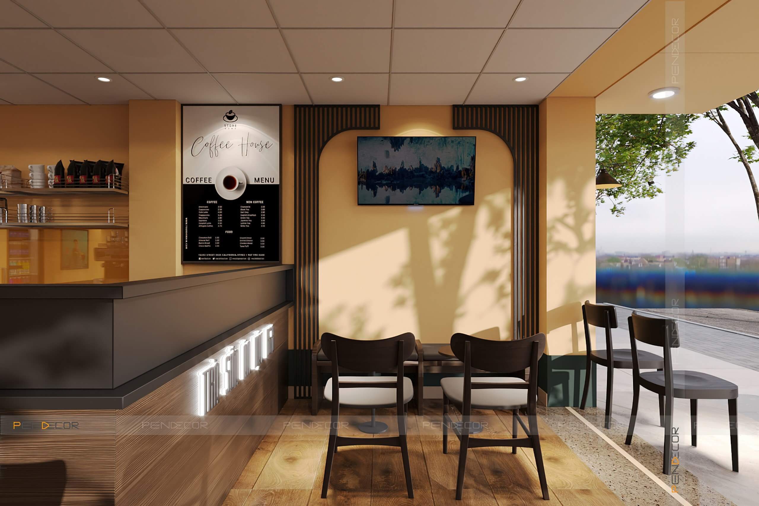 Thiết Kế Quán Cafe Hoàng Lan