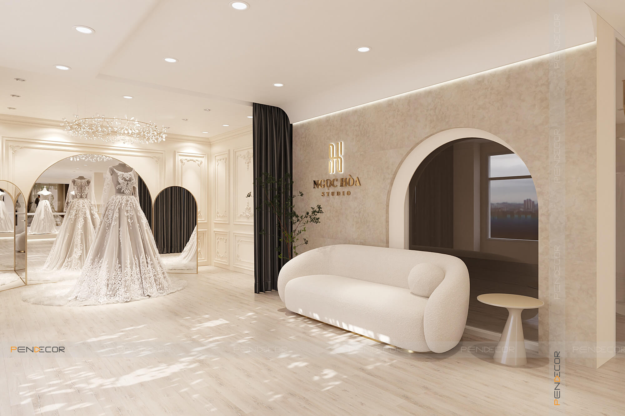 Thiết Kế Showroom Áo Cưới Ngọc Hoà