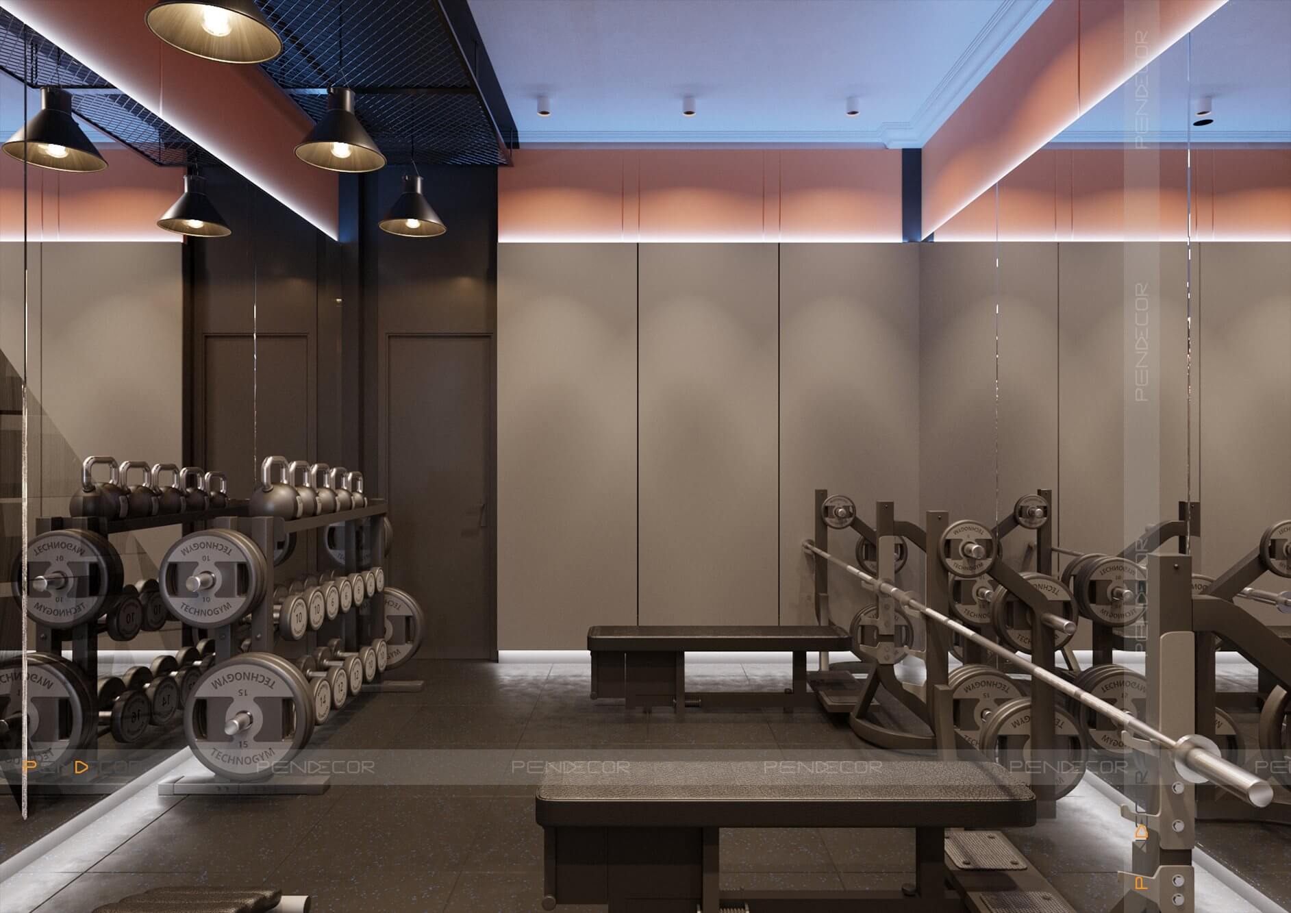 Thiết Kế Phòng Gym Hoàng Diệu