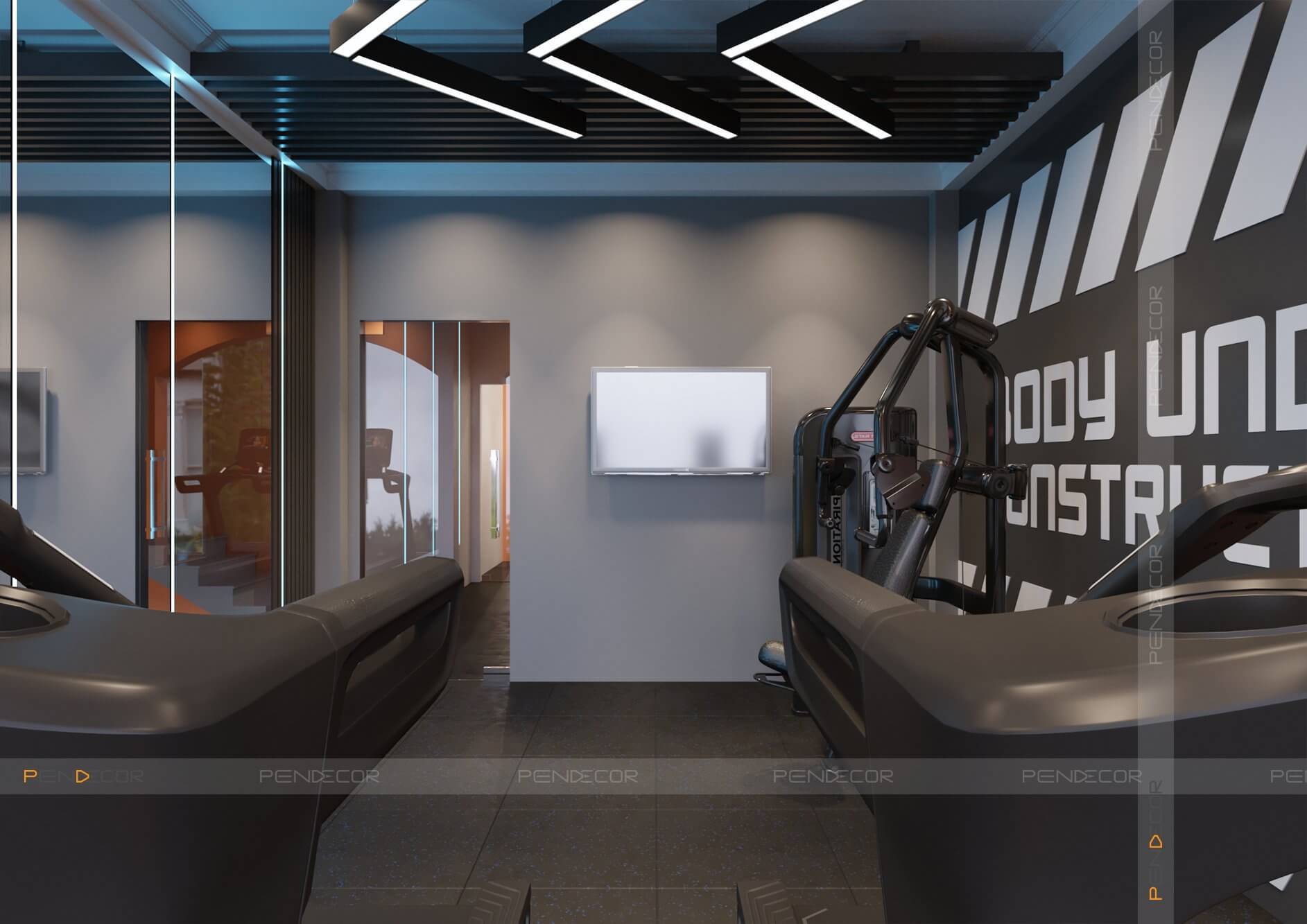 Thiết Kế Phòng Gym Hoàng Diệu