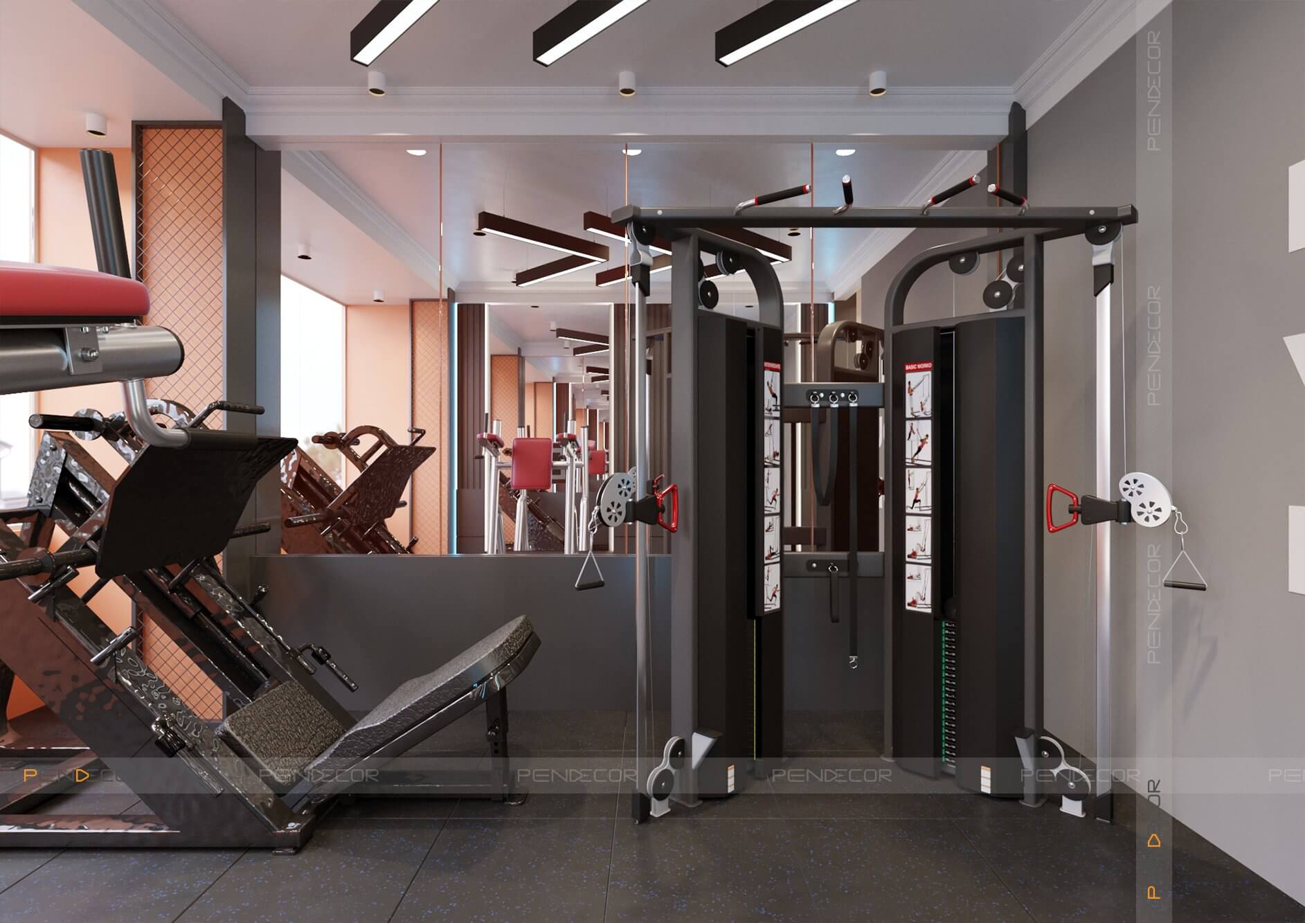 Thiết Kế Phòng Gym Hoàng Diệu