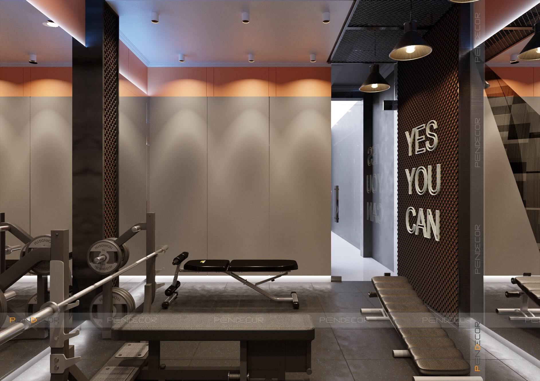 Thiết Kế Phòng Gym Hoàng Diệu