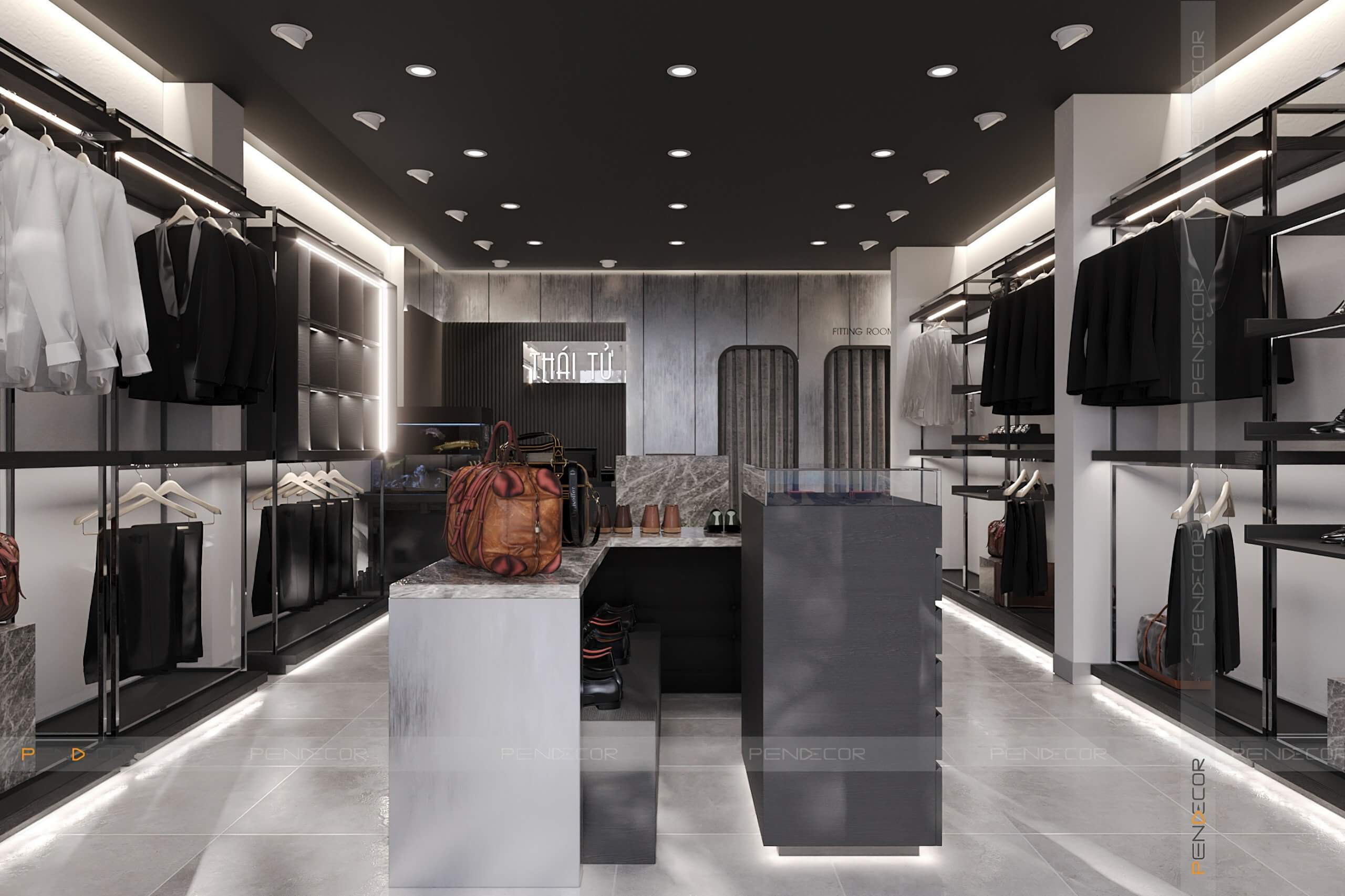 Thiết Kế Shop Thời Trang Nam Thái Tử