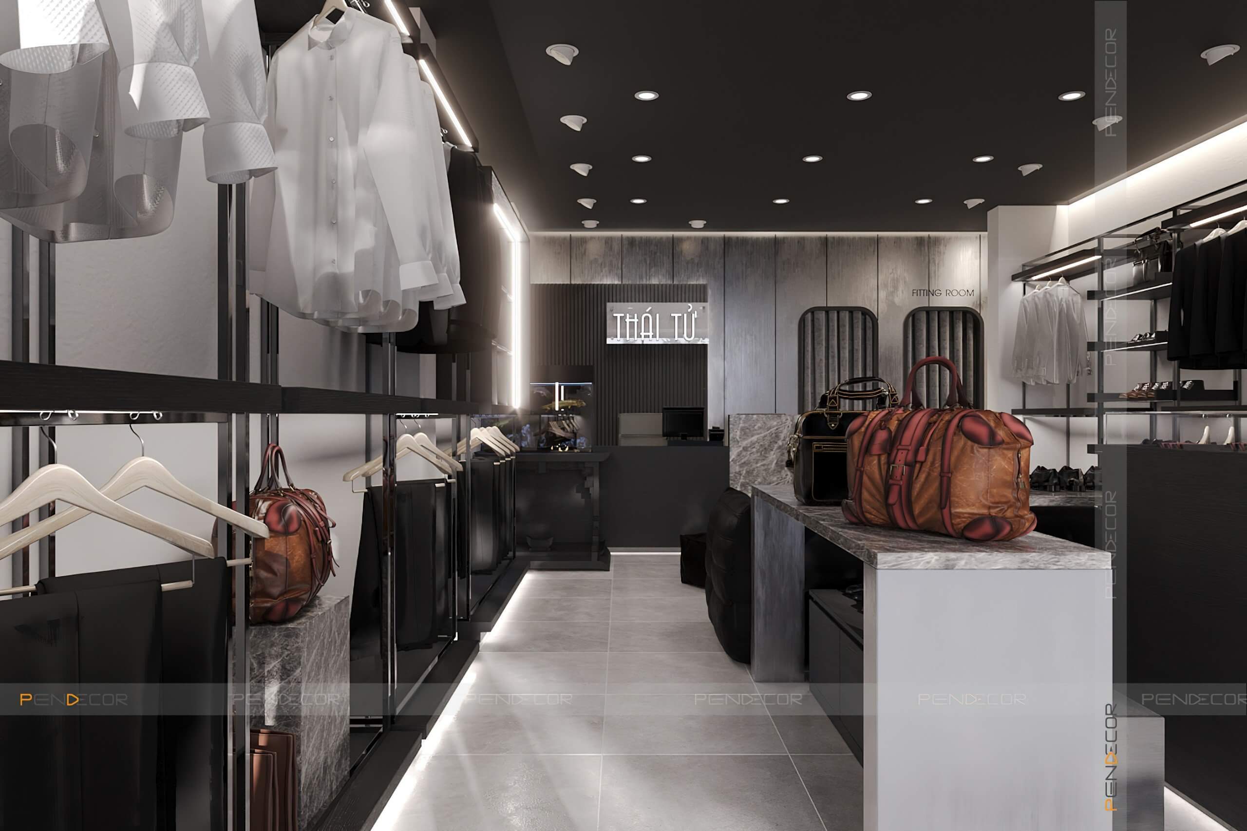 Thiết Kế Shop Thời Trang Nam Thái Tử