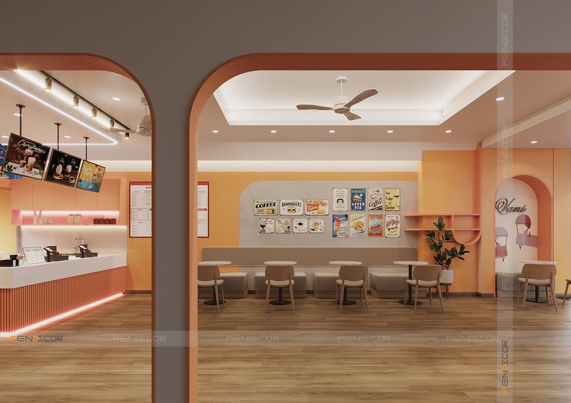 Thiết Kế Quán Ăn Vặt Vani