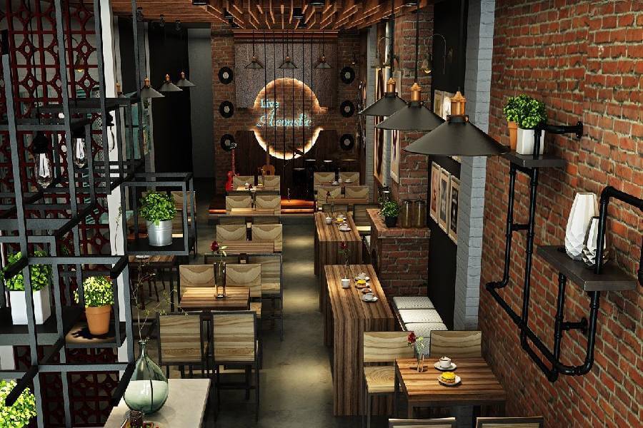 thiết kế quán cafe acoustic Pendecor