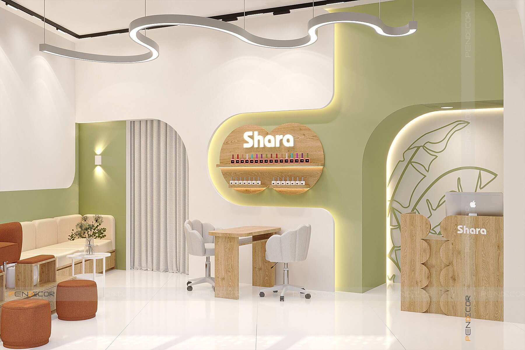 Thiết Kế Tiệm Nail Shara