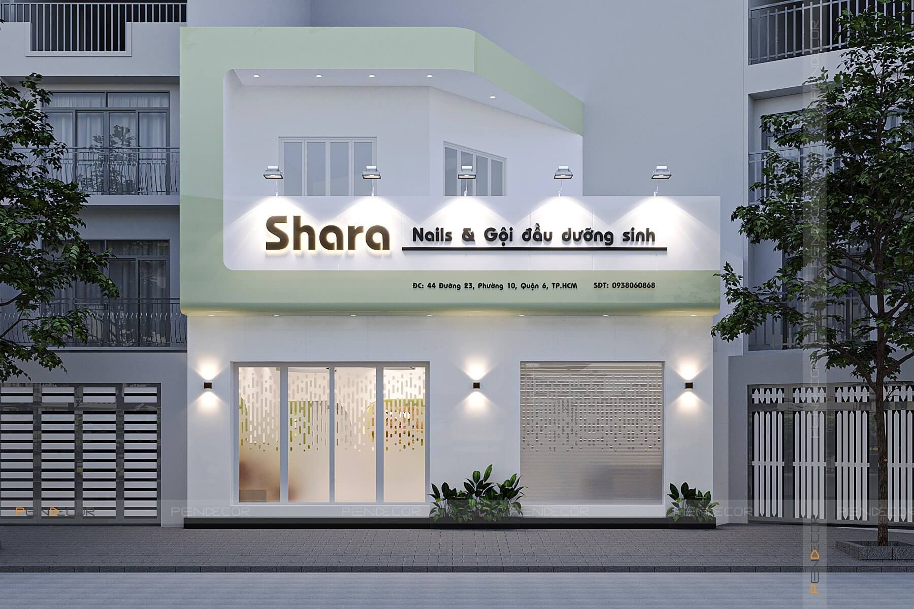 Thiết Kế Tiệm Nail Shara