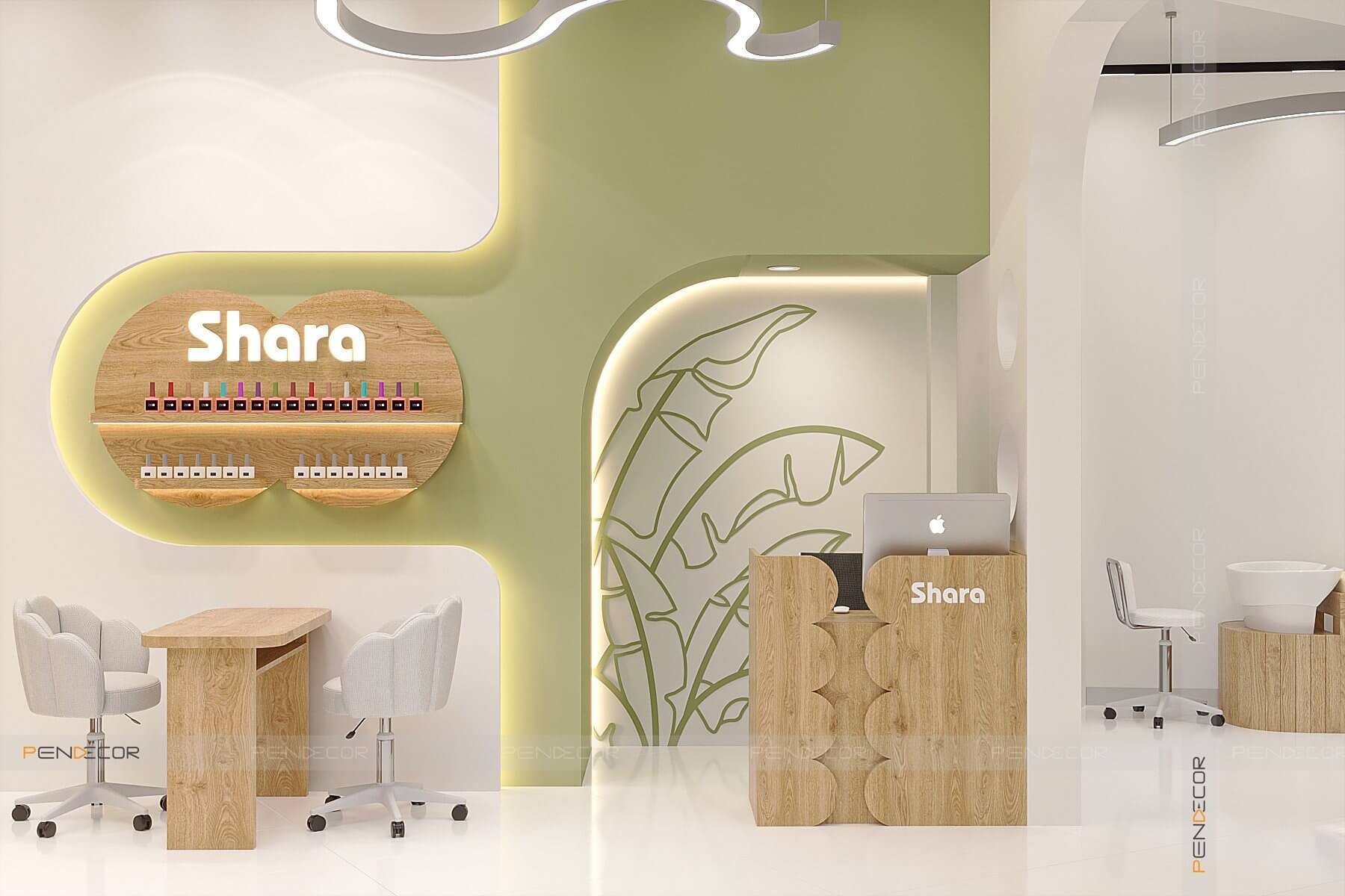 Thiết Kế Tiệm Nail Shara