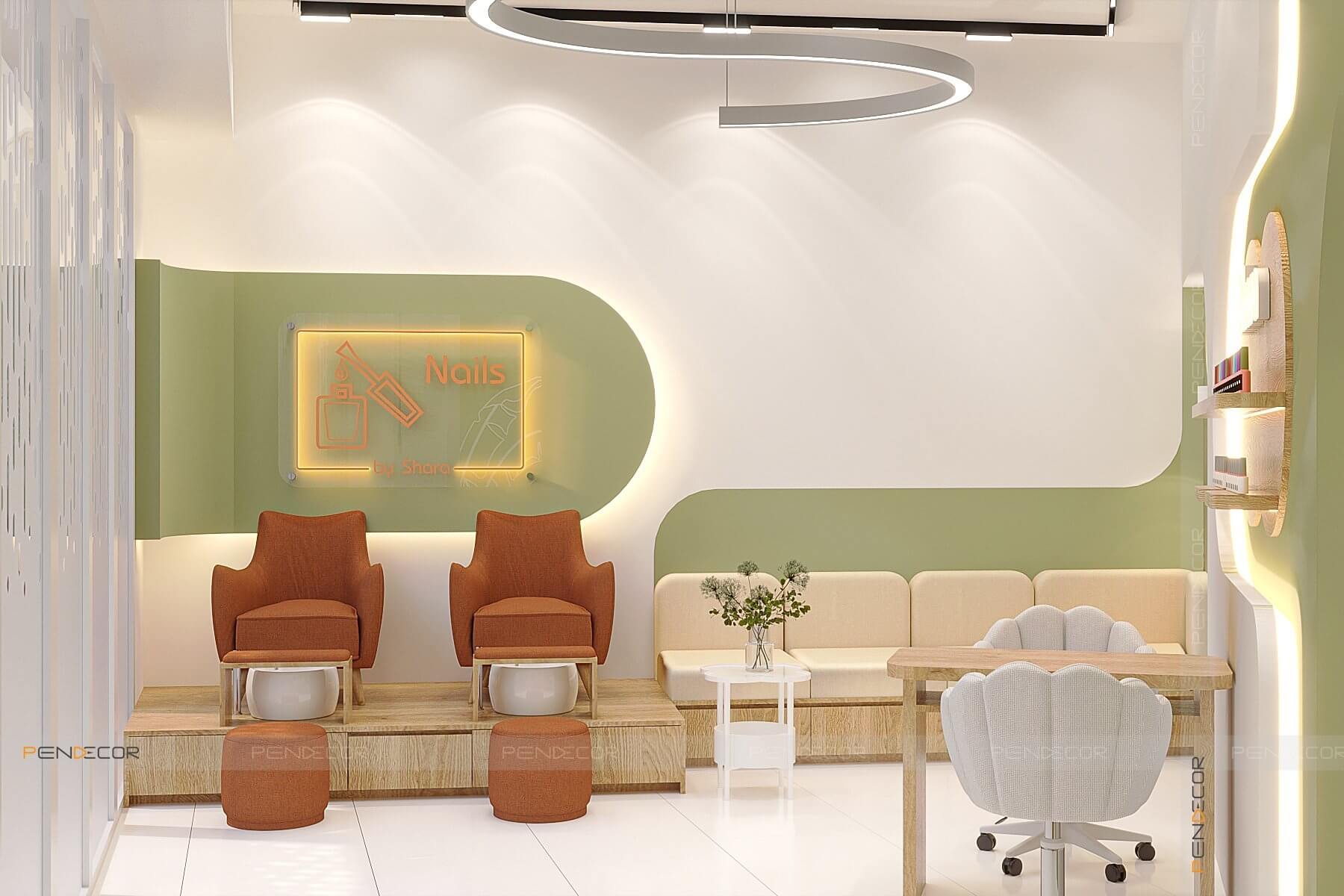 Thiết Kế Tiệm Nail Shara