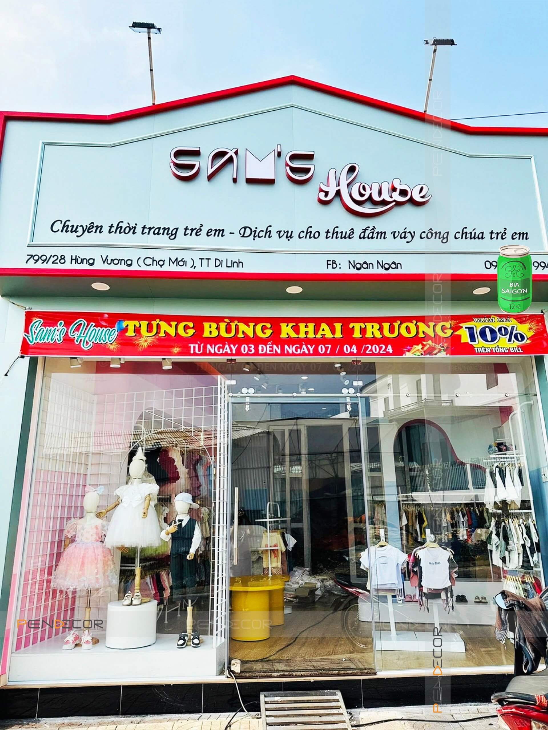 Thi Công Shop Thời Trang Trẻ Em Sam's House