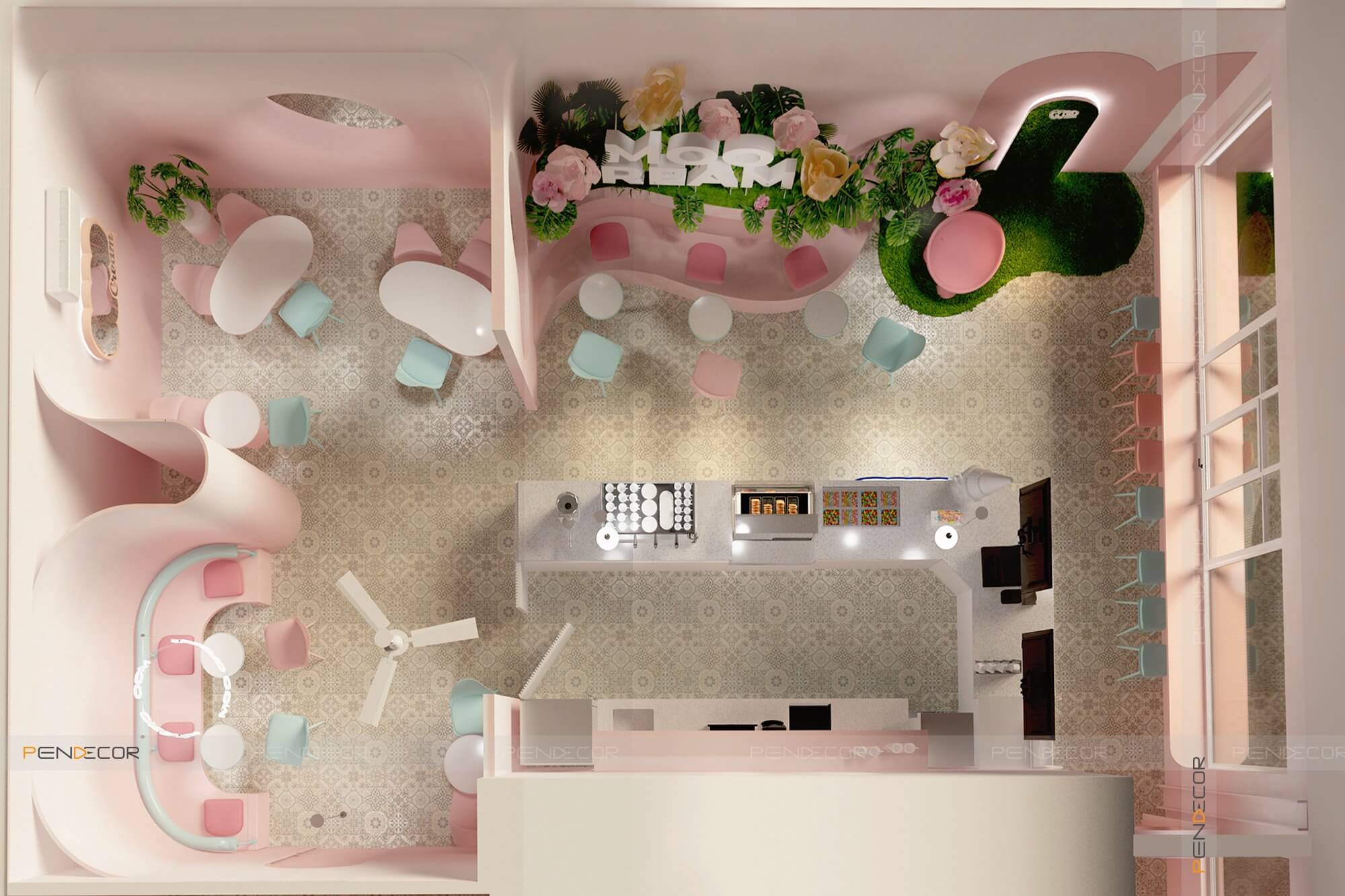 Thiết Kế Tiệm Kem Moocream