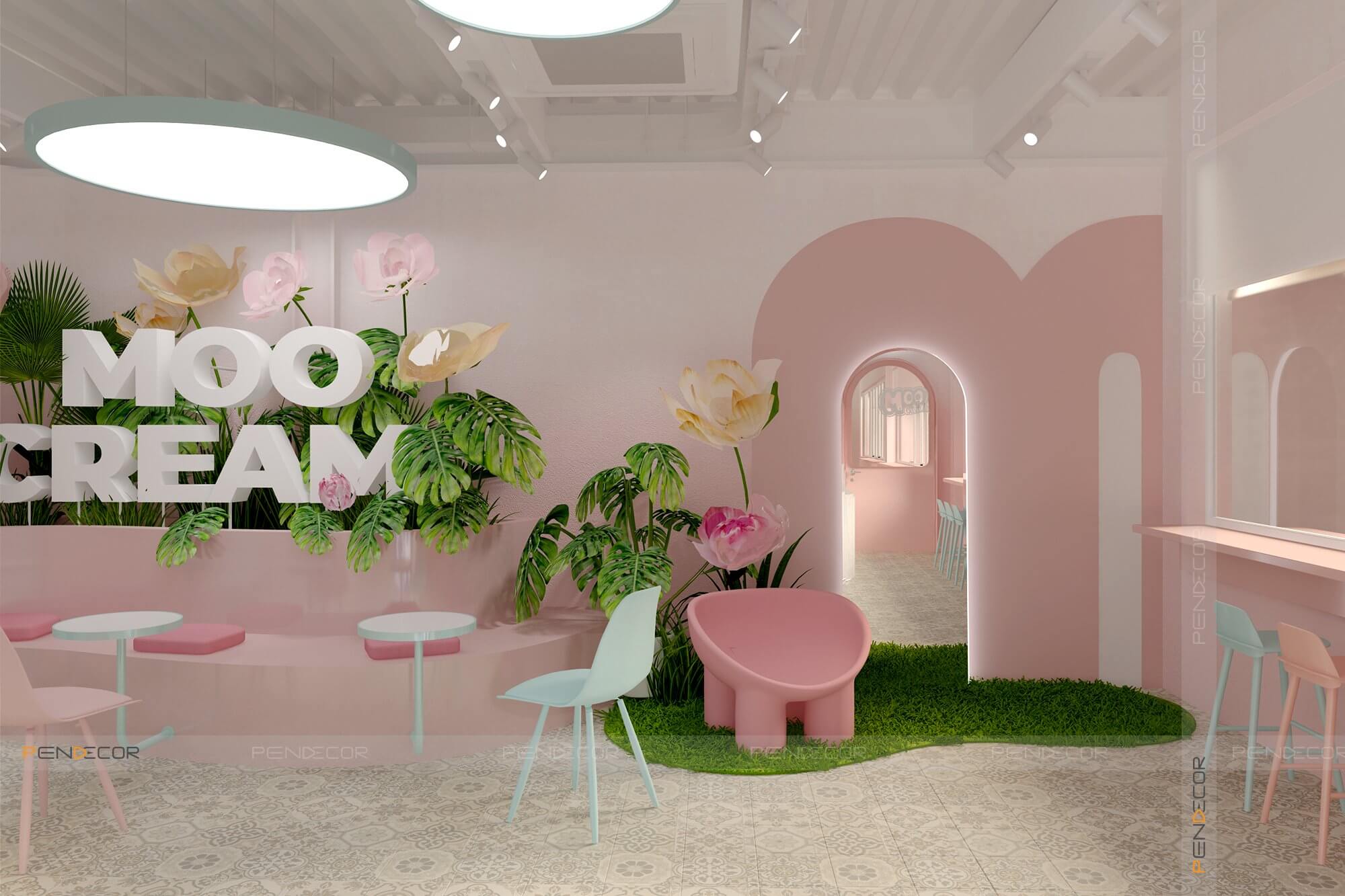 Thiết Kế Tiệm Kem Moocream