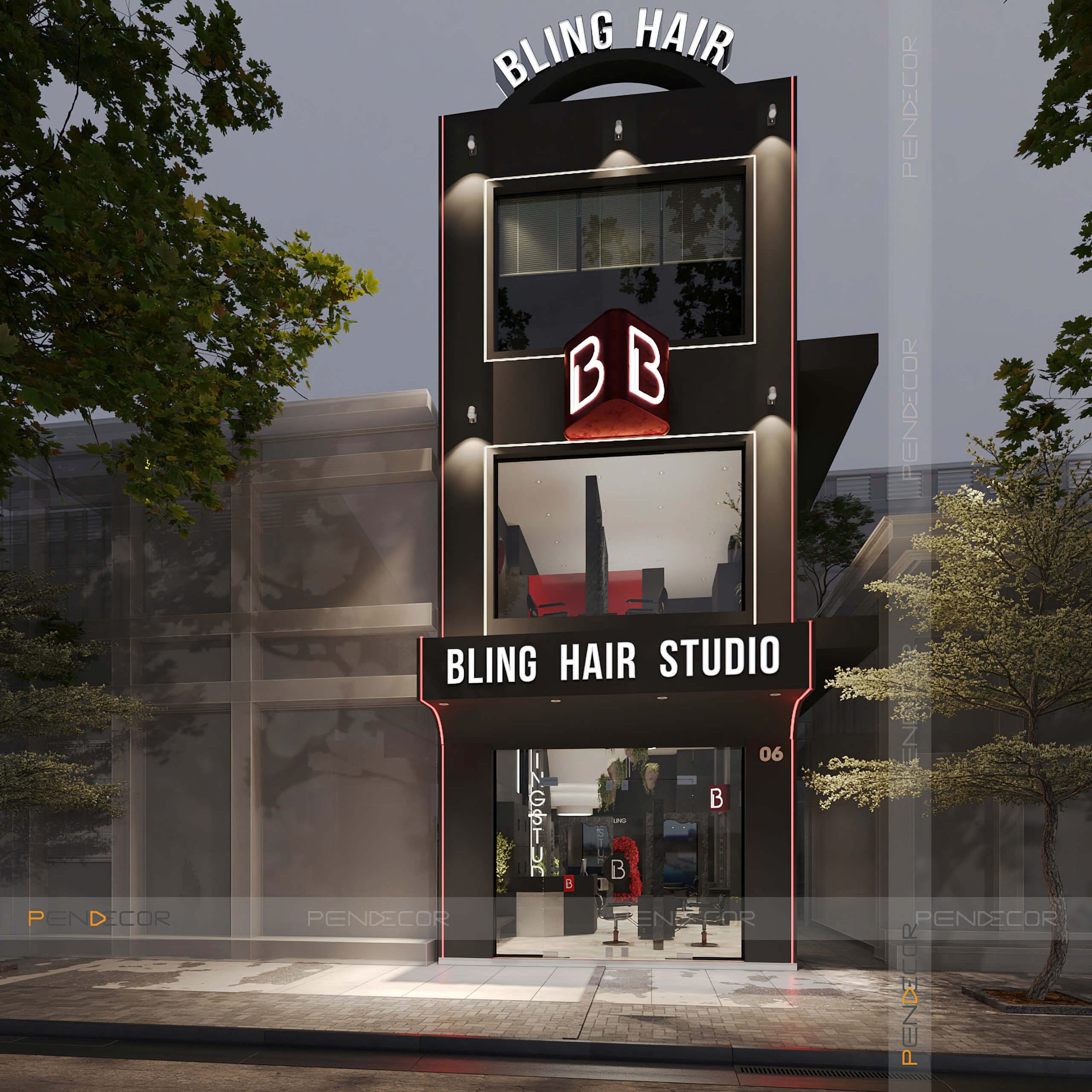 Thiết Kế Salon Tóc Bling Hair Studio (Tân Bình)