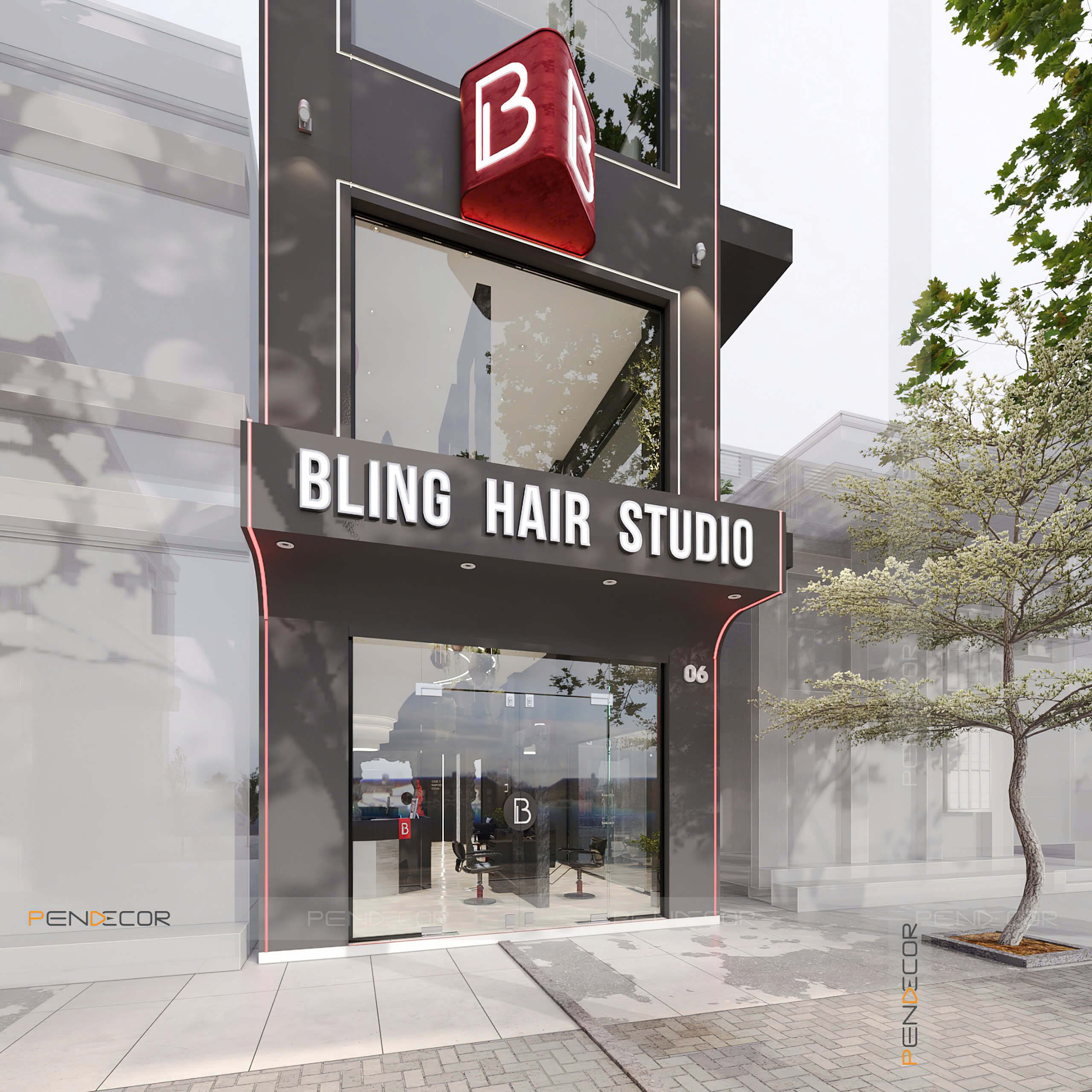 Thiết Kế Salon Tóc Bling Hair Studio (Tân Bình)