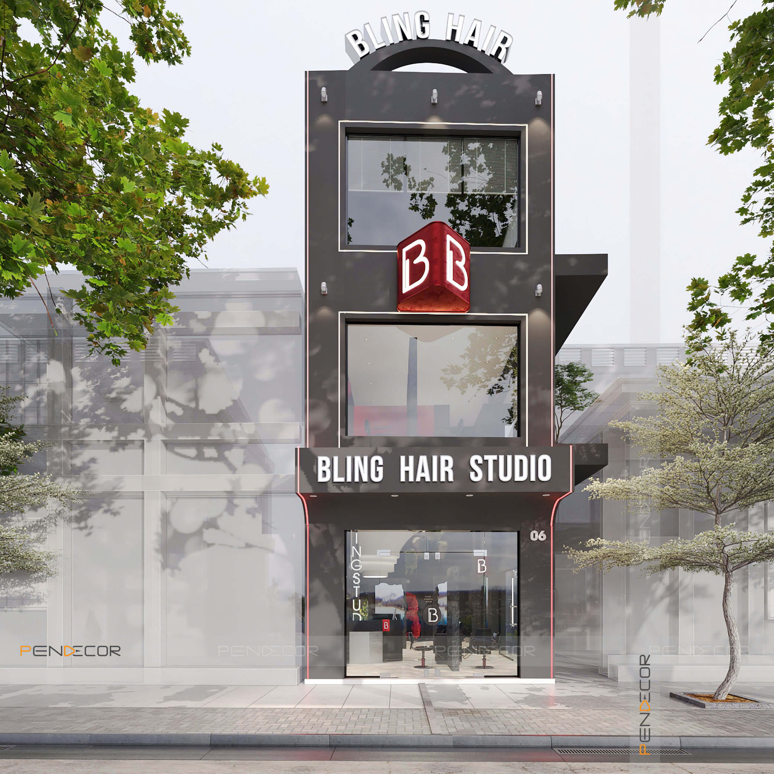 Thiết Kế Salon Tóc Bling Hair Studio (Tân Bình)