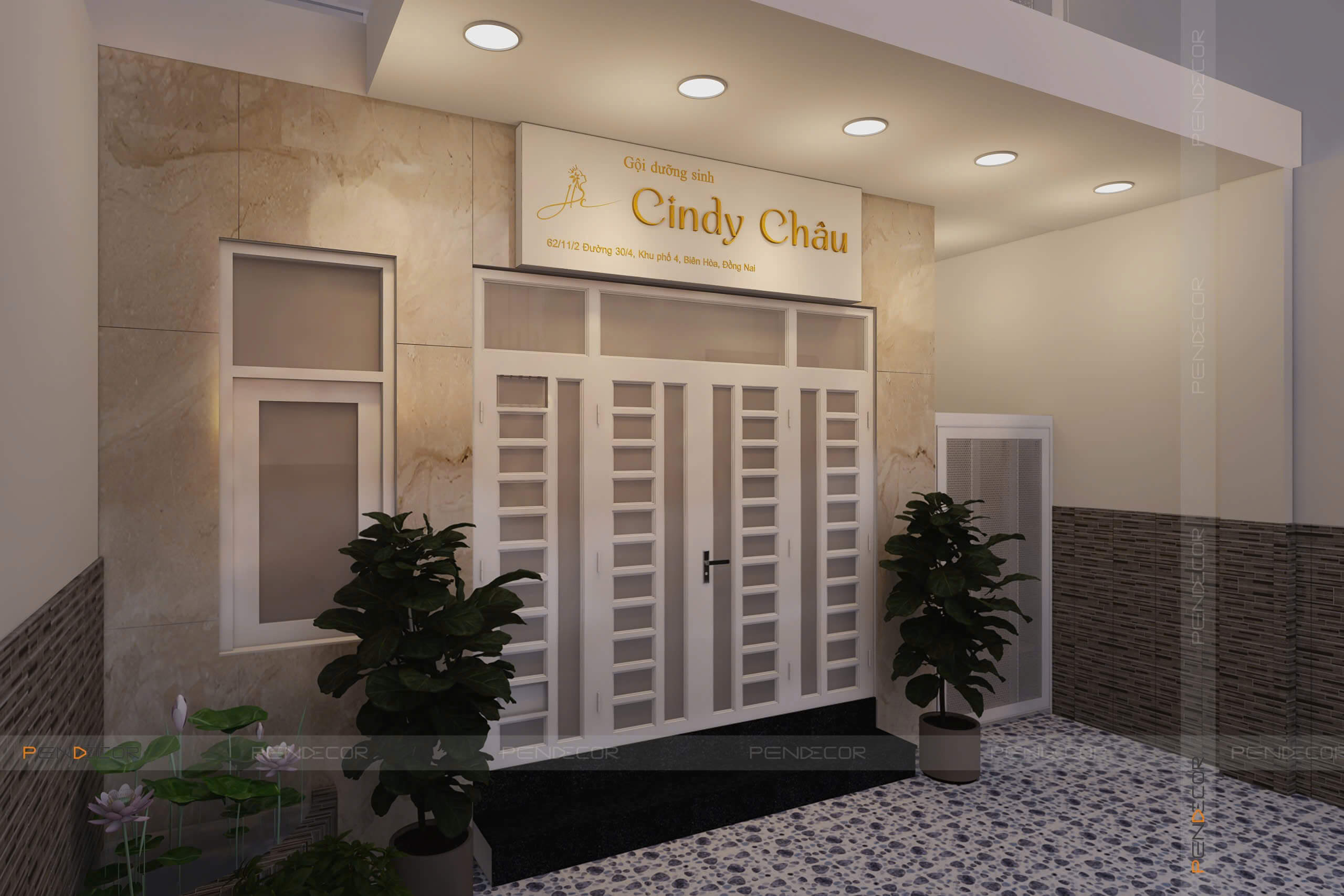 Thiết Kế Spa Gội Đầu Dưỡng Sinh Cindy